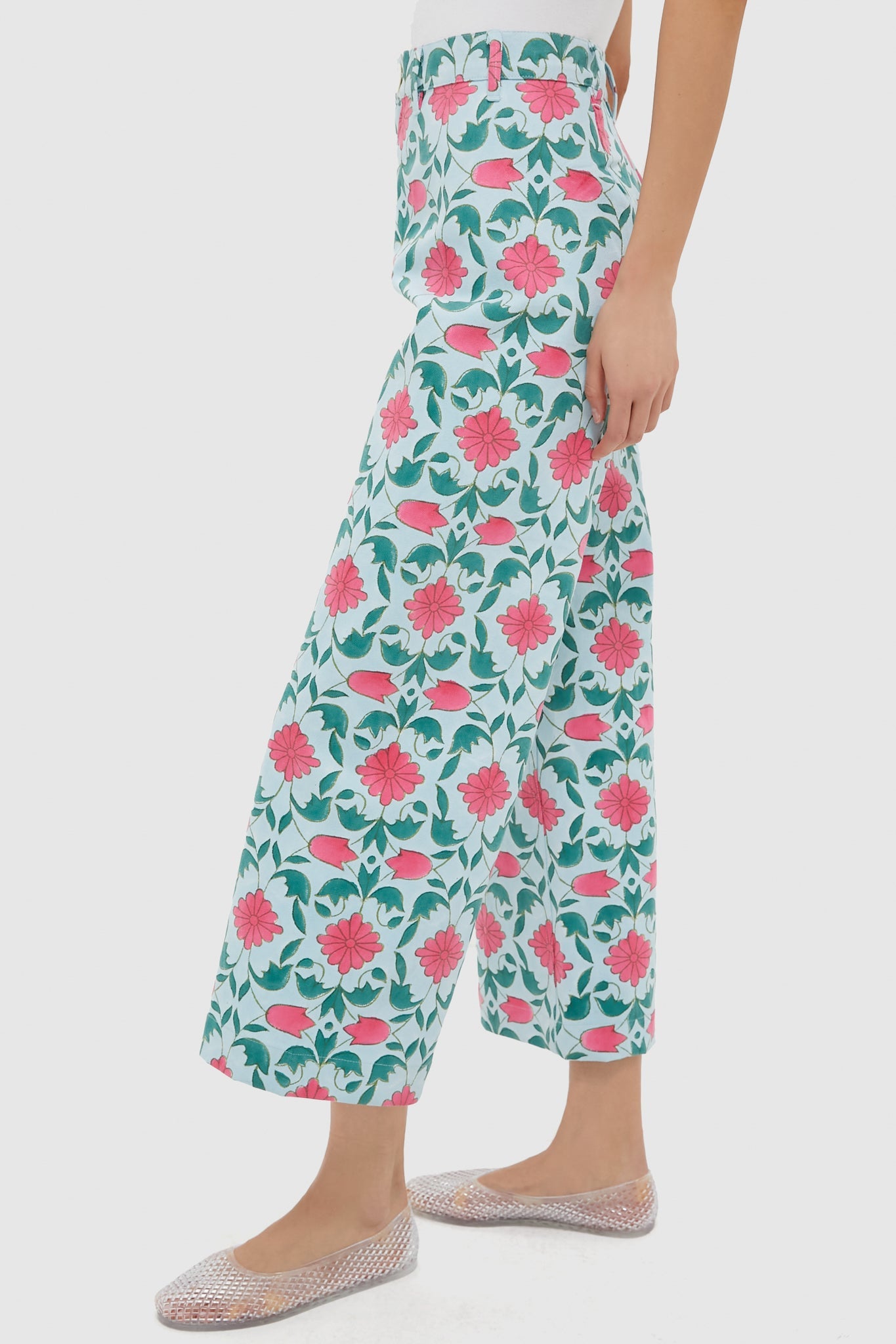 Salvia Blue Lisbon Print Disco Pants