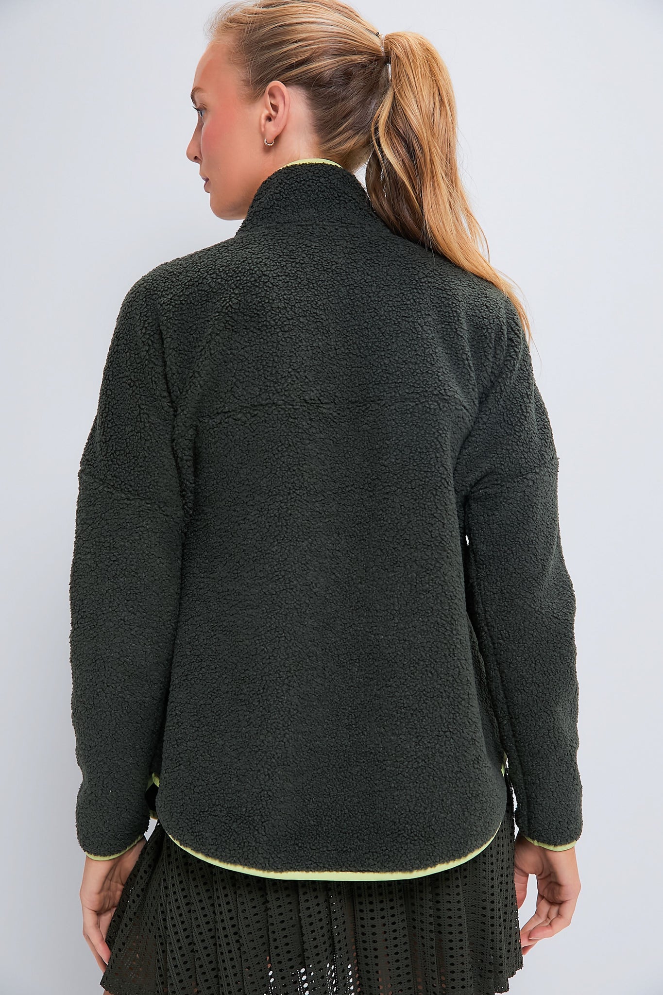 Army Green Fleece Cady Quarter Zip