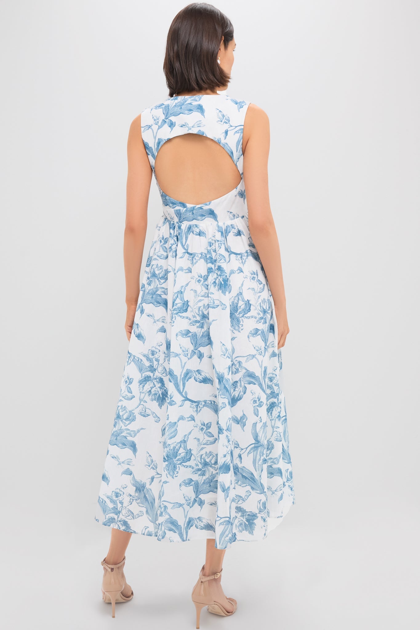 Dusty Blue Floral Maizie Maxi Dress