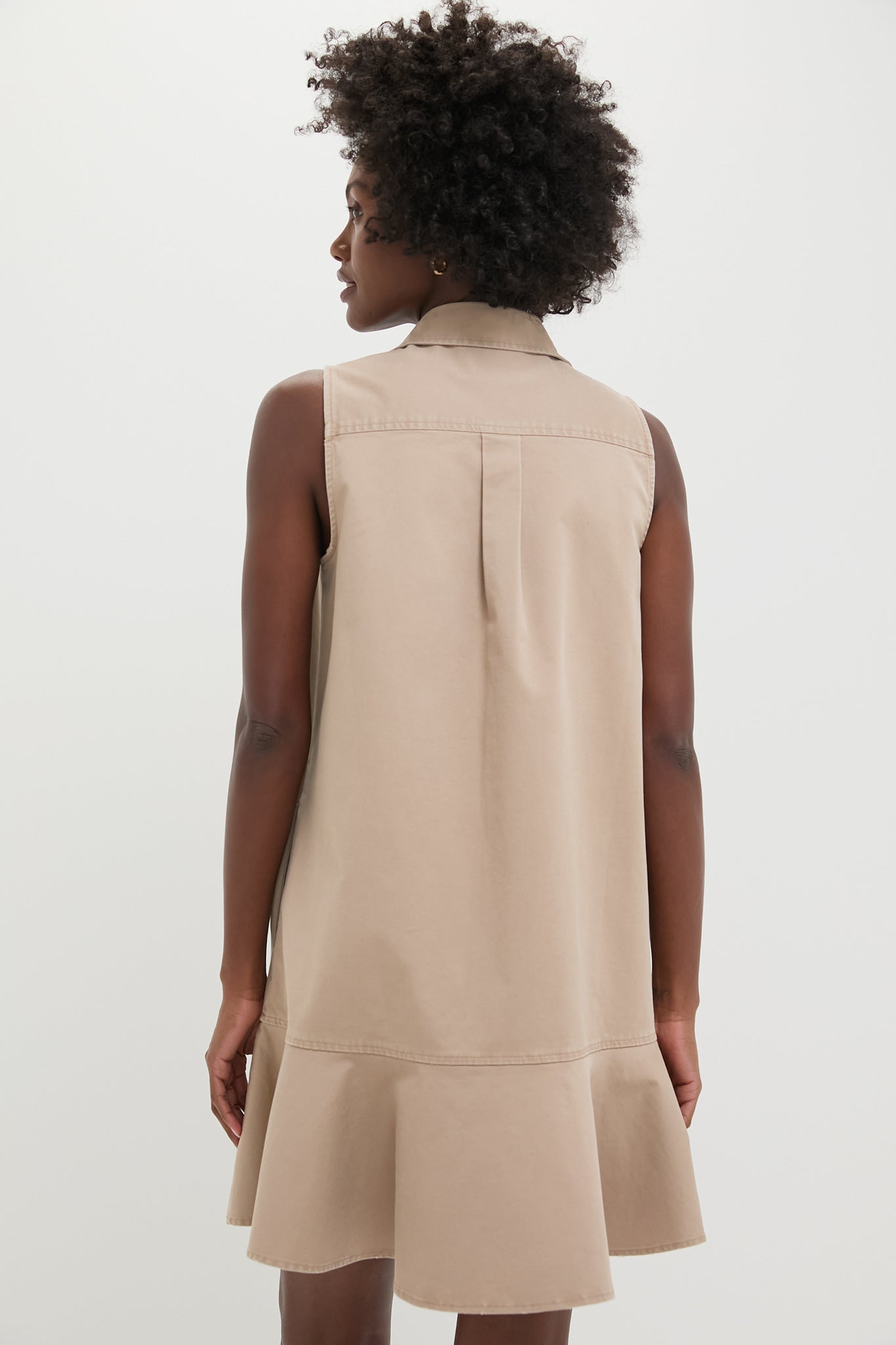 Tan Khaki Sleeveless Callahan Dress