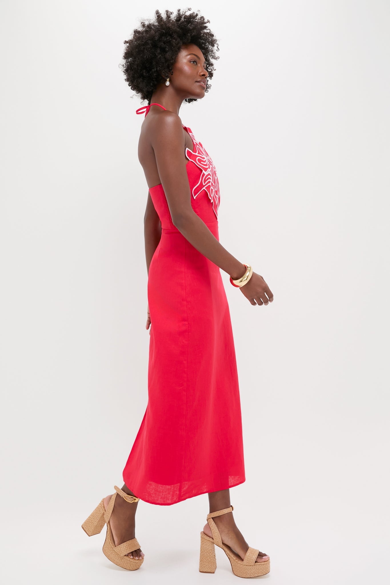 Poppy Red Florian Maxi Dress