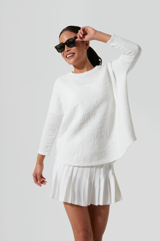 White Fleur Ally Swing Sweatshirt