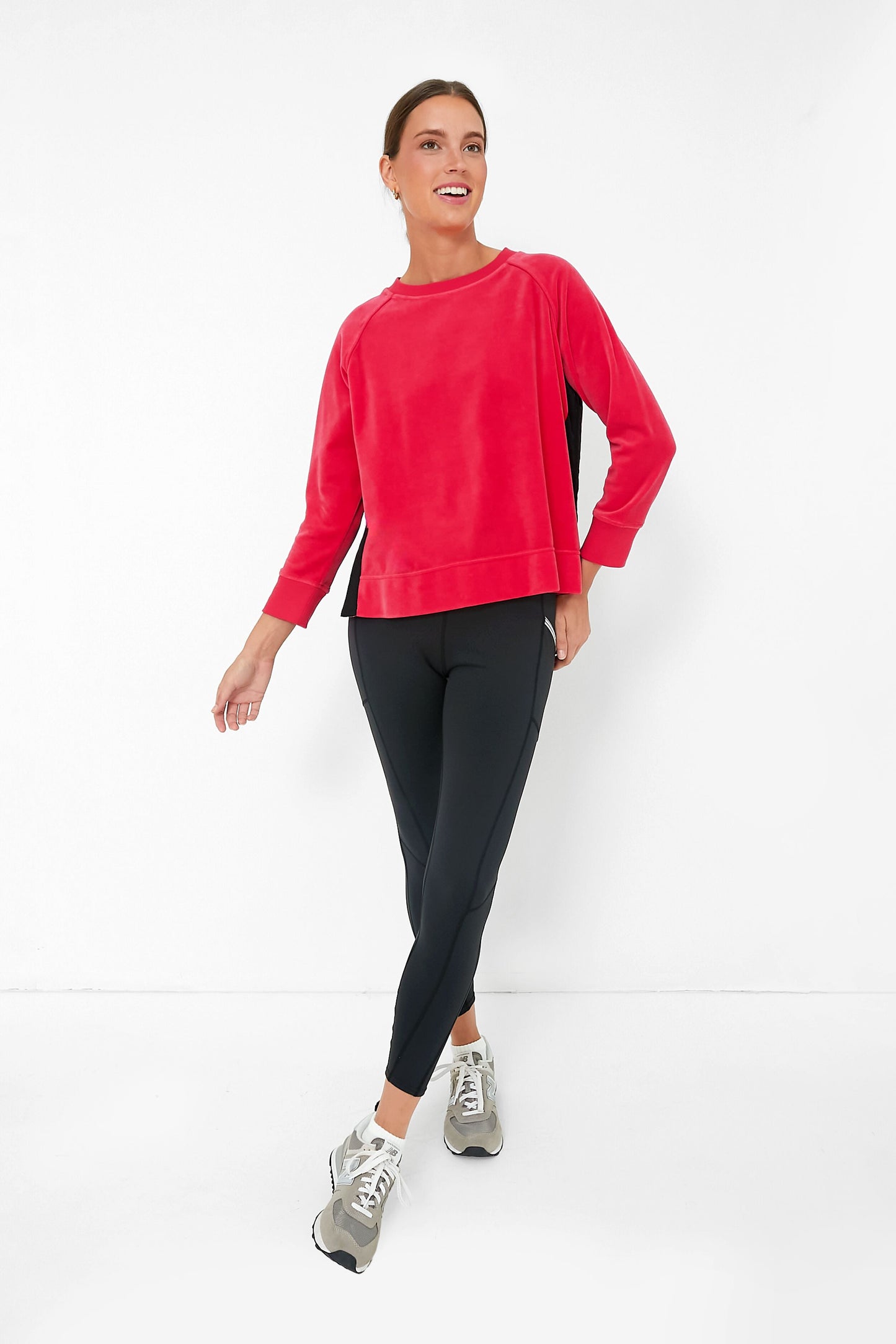 Hot Pink Velour Maggie Pullover
