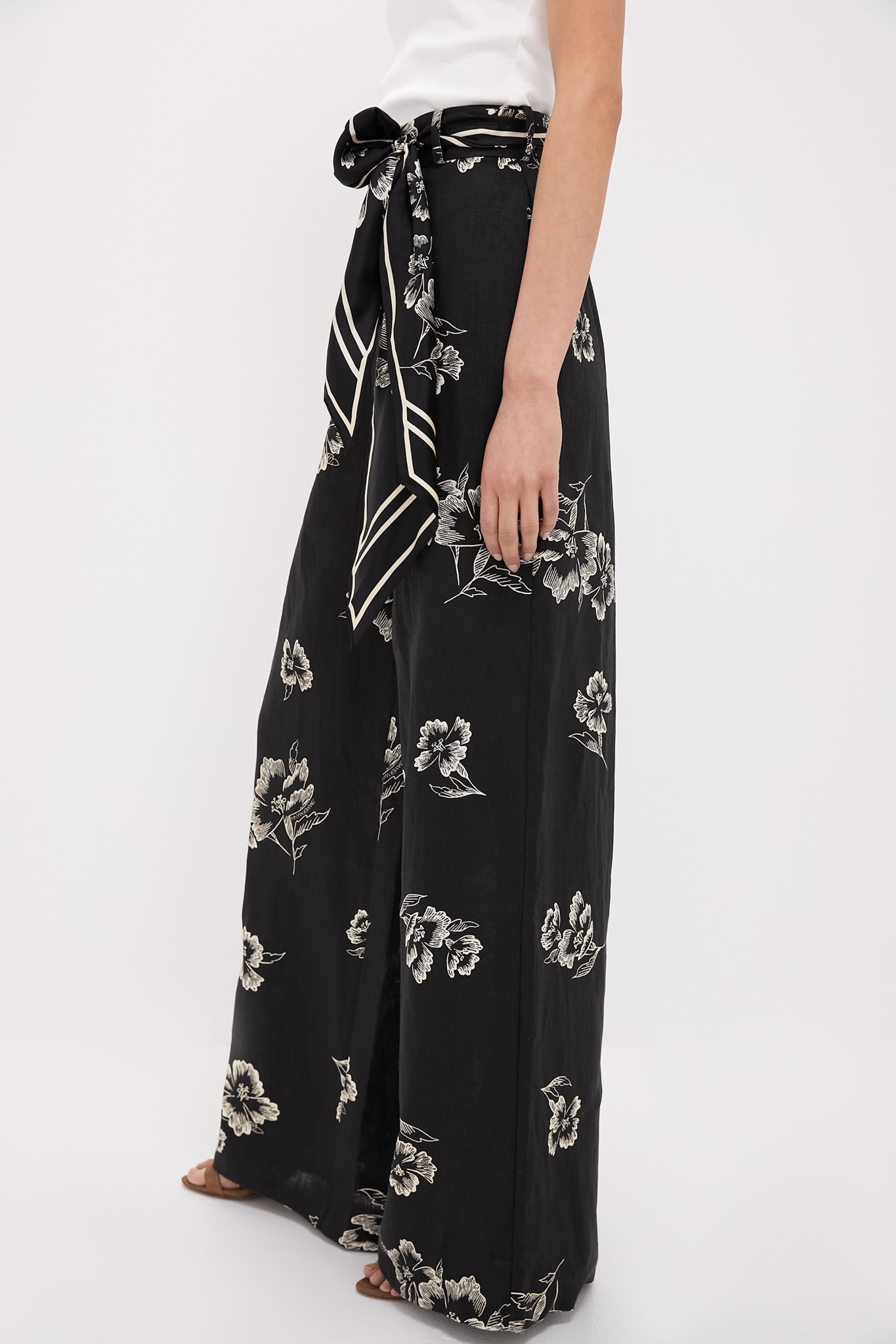 Black Poppy Wideleg Pant
