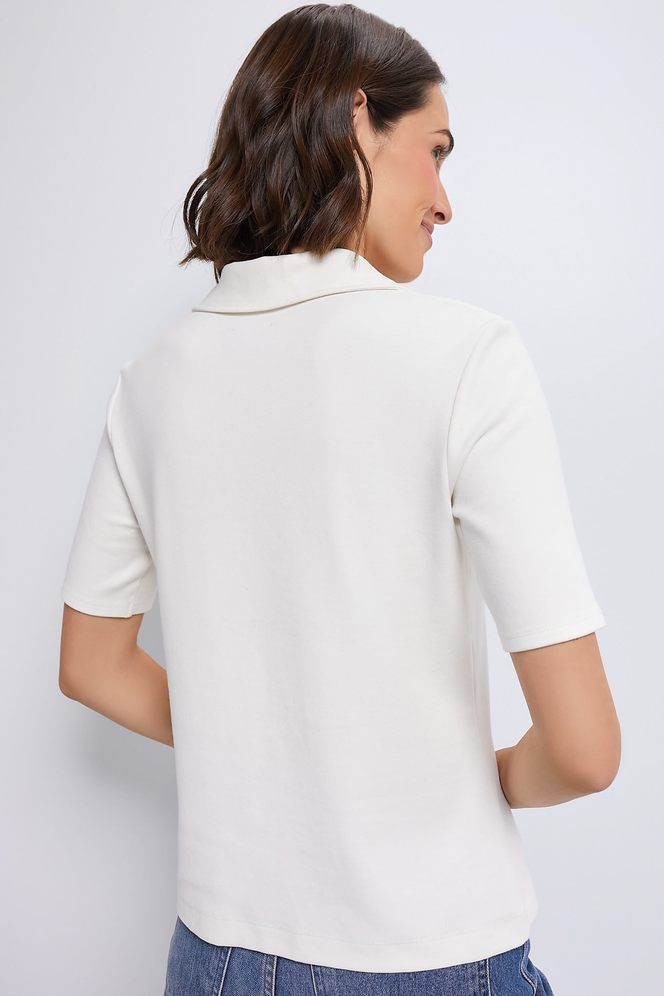 White Adler Interlock Polo