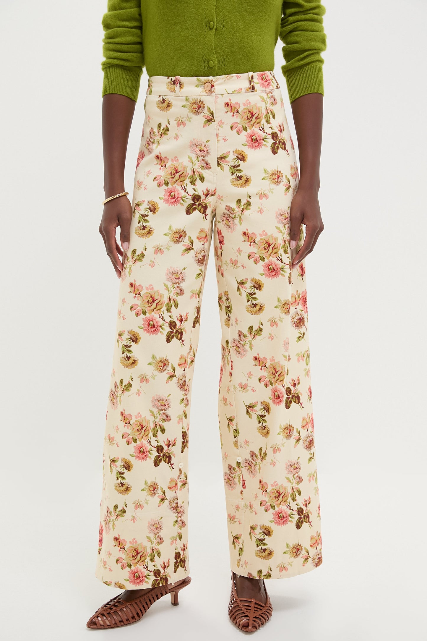 Romantic Floral Twill Convertible Florence Pants