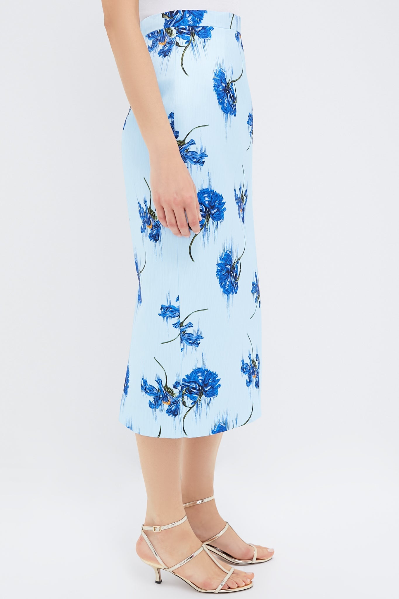 Blue Flowers on Duck Egg Lorelei Skirt