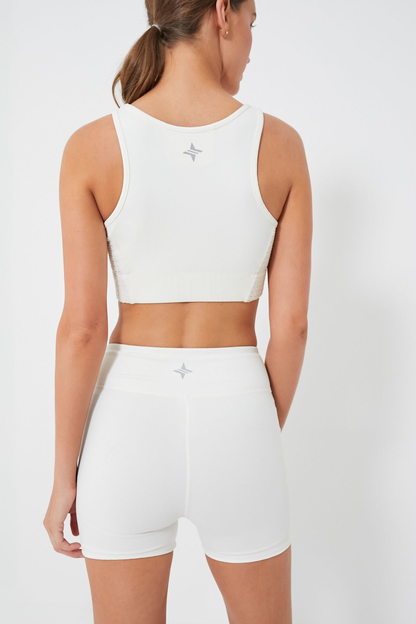 White Cane Jean Sports Bra