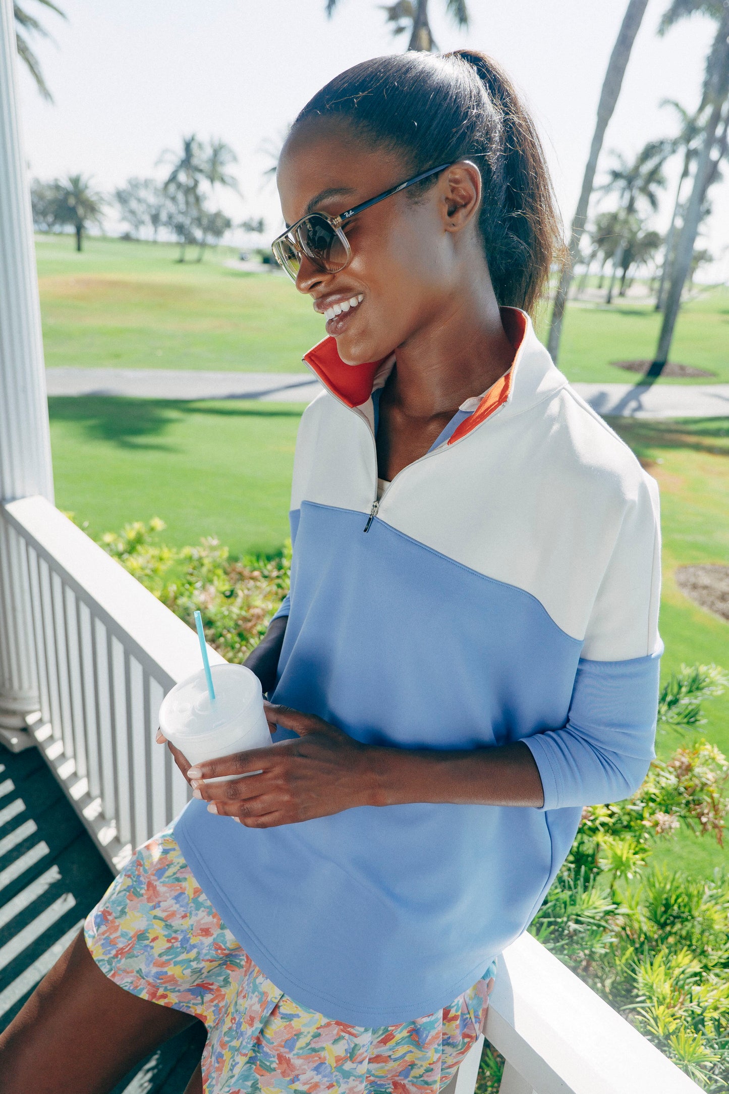 Boogie Down Blue Amelie Quarter Zip
