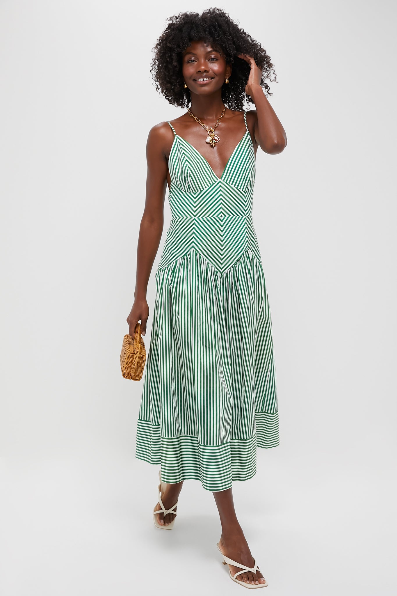 Bicolor Stripes Sleeveless Dress