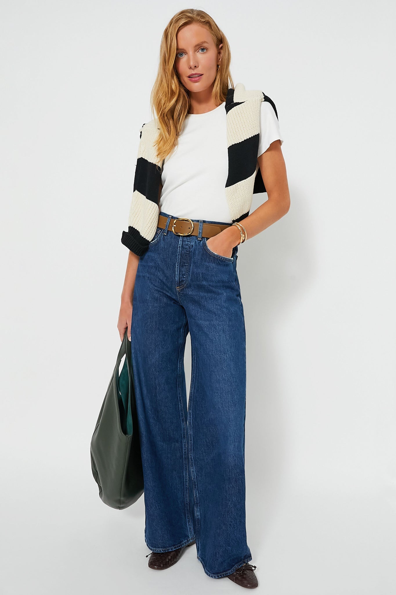 Enamour High Rise Wide Leg Dame Jean