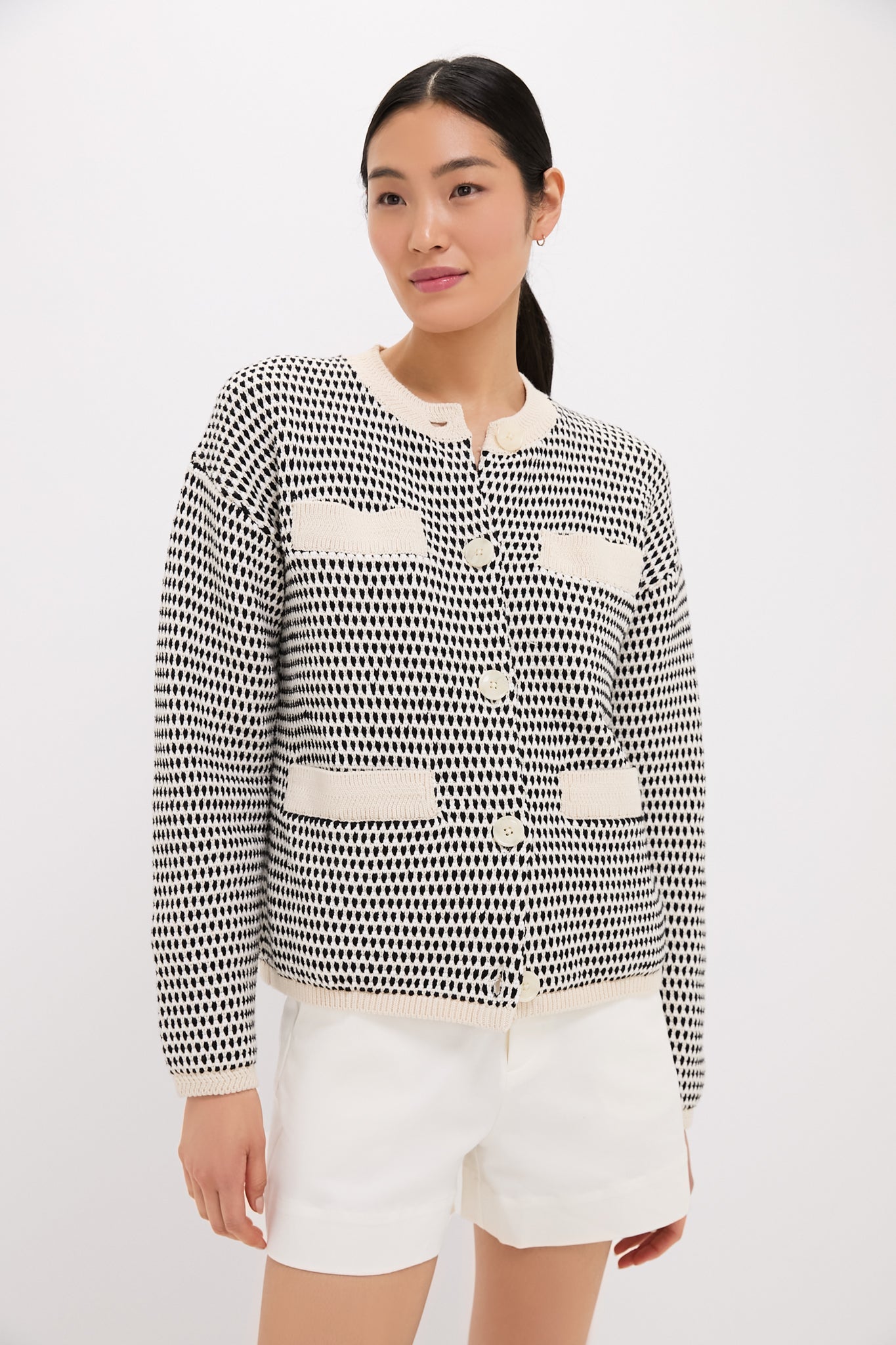Birch Multi Stitch Tidewell Textured Knit Jacket