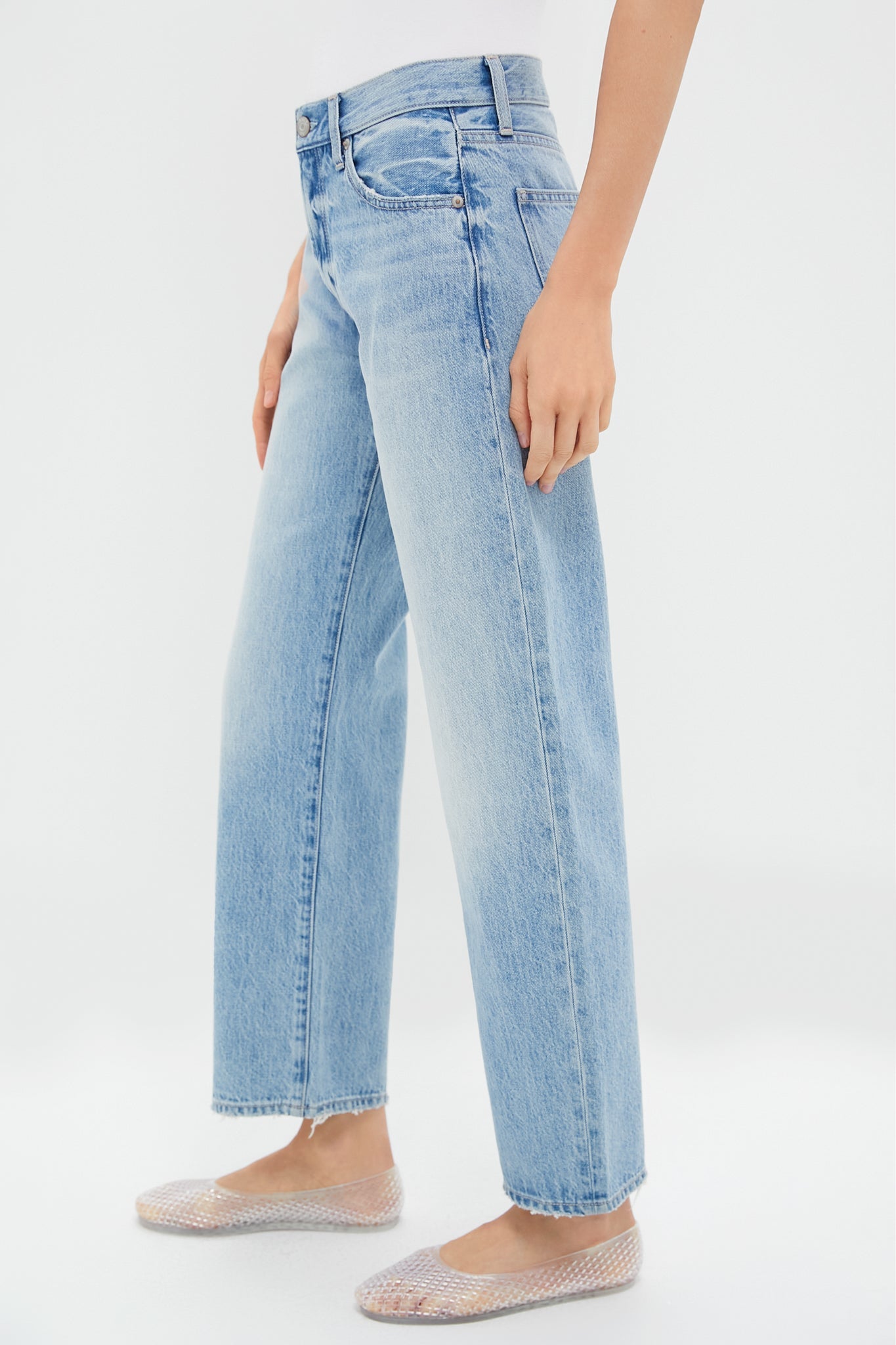 Athens Lexi Mid Rise Bowed Straight
