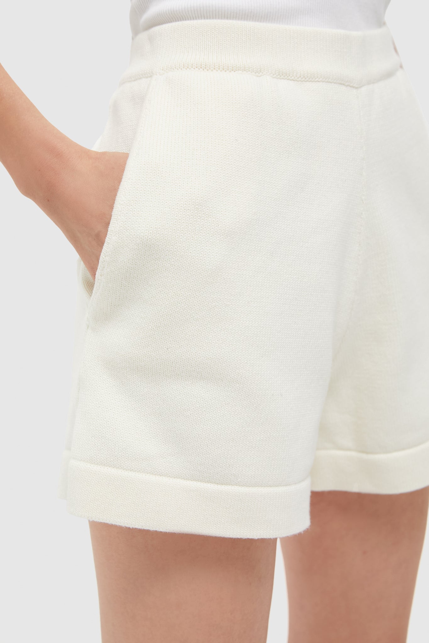 Ivory Knit Beau Shorts