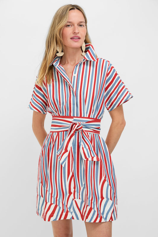 Americana Stripe Mini Callie Dress