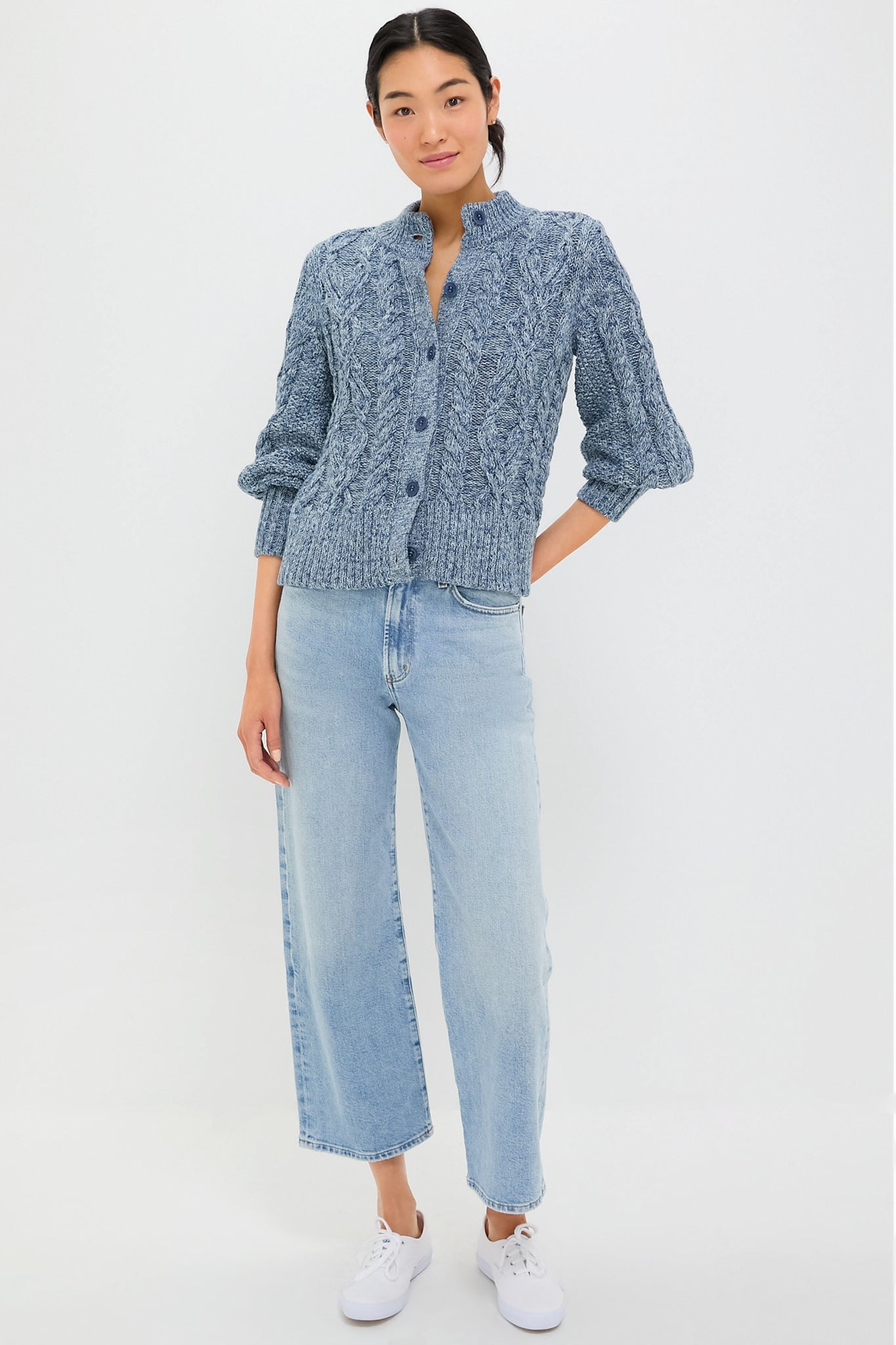 Marled Blue Colette Cardigan