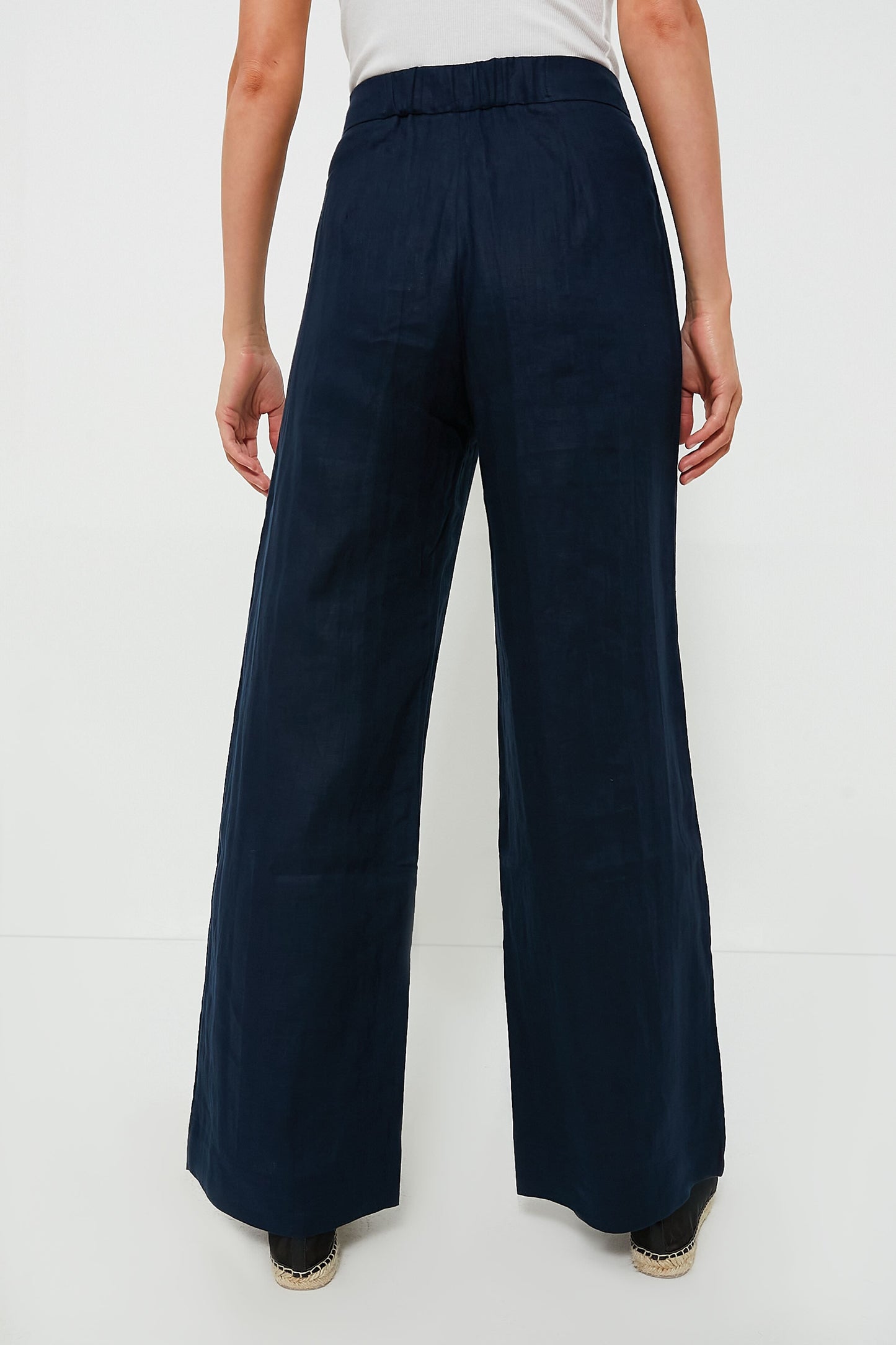 Navy Linen Lydia Pants