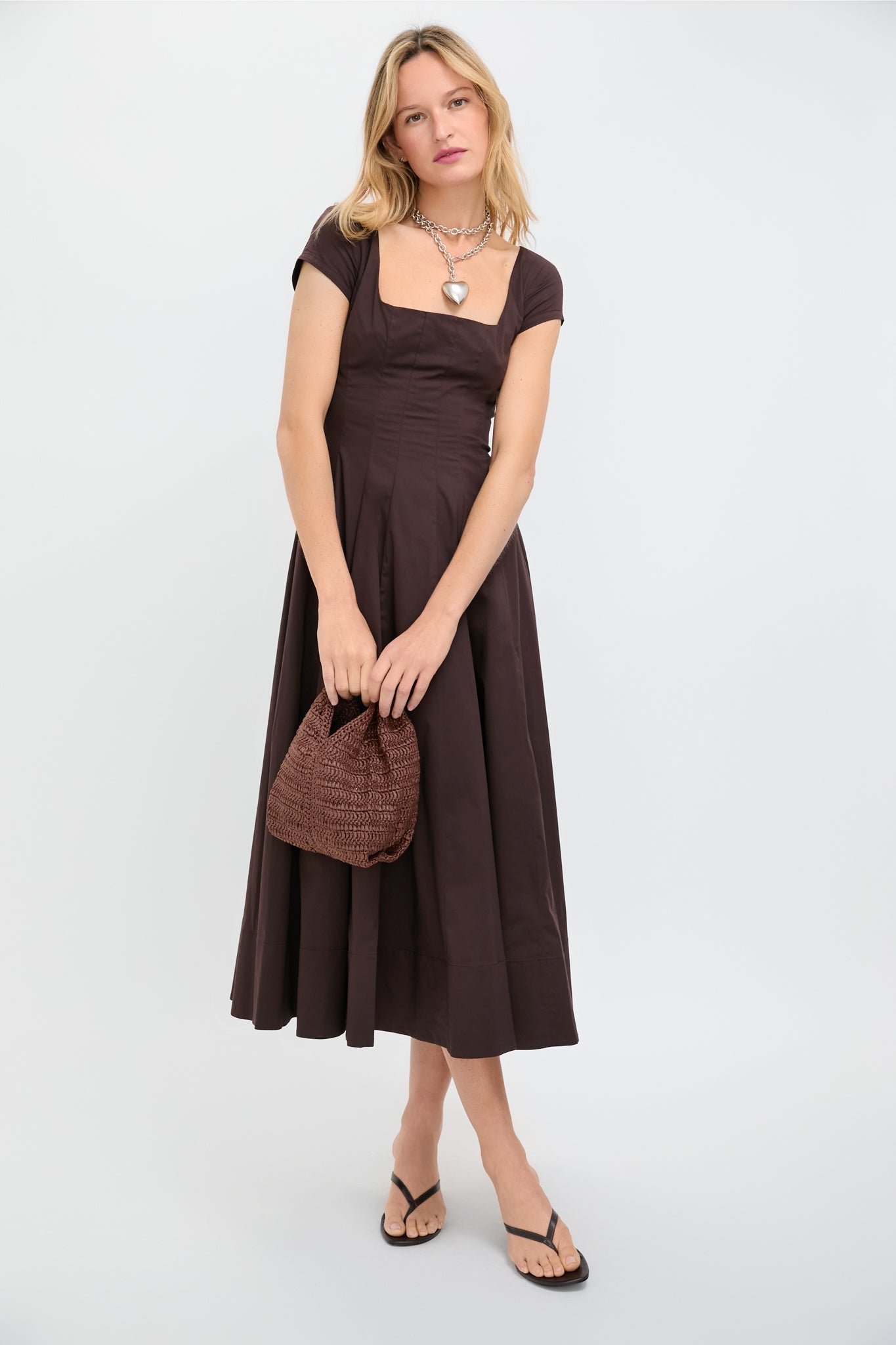 Earth Short Sleeve Wells Dress