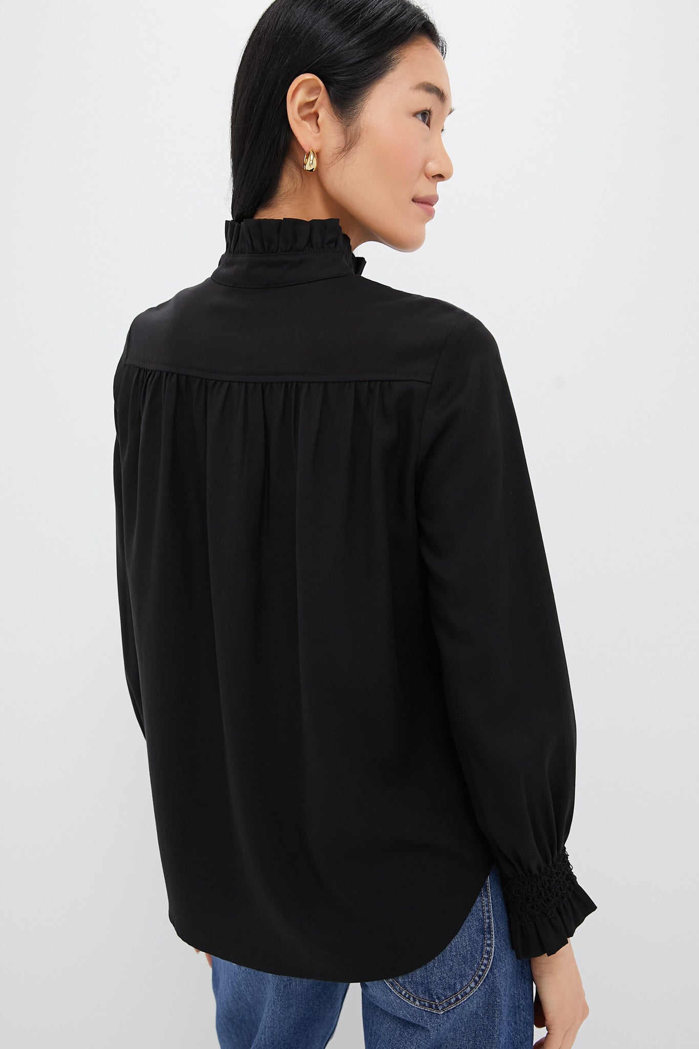 Black Teagan Popover Shirt