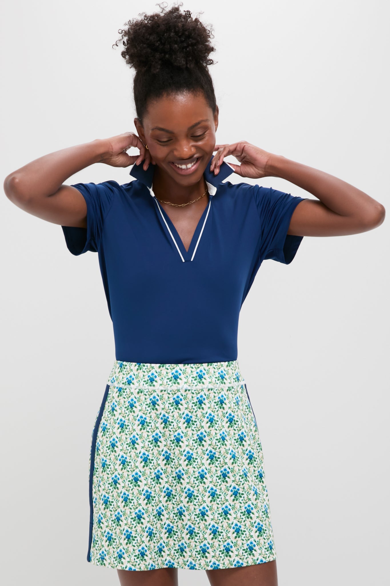 Navy Short Sleeve Caroline Polo