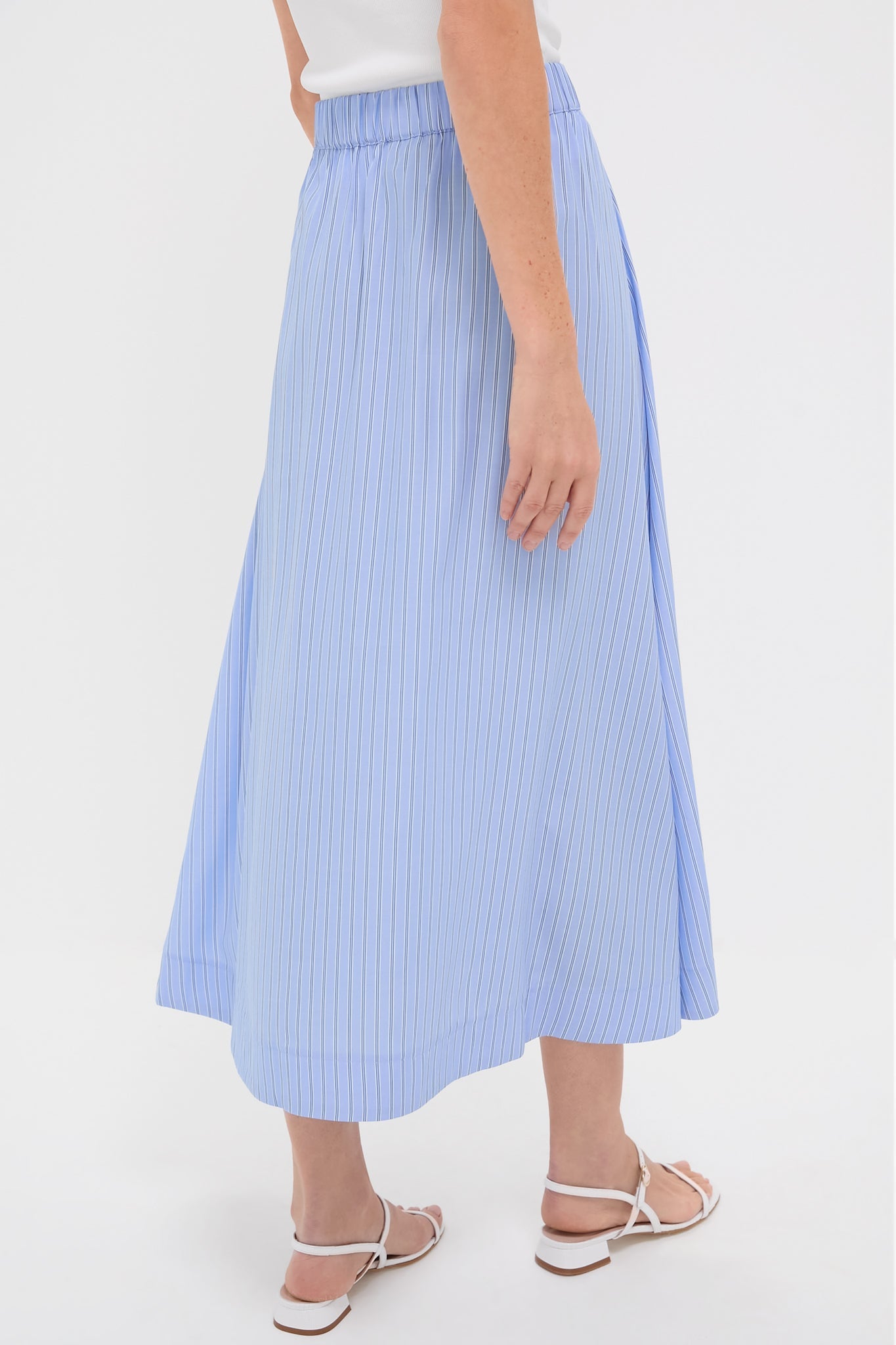 Cornflower Blue Stripe Evelyn Skirt
