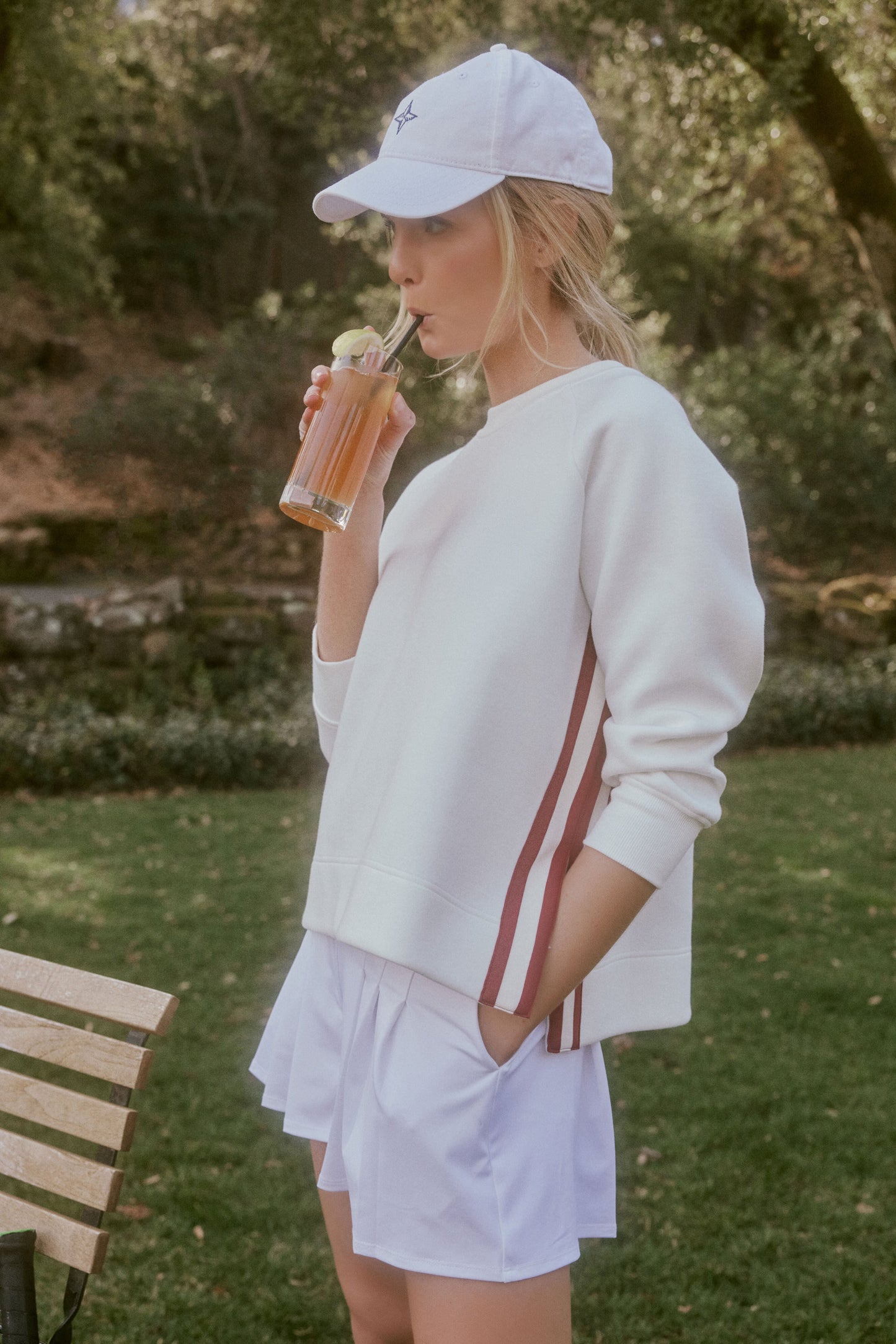 Retro Red and White Maggie Pullover
