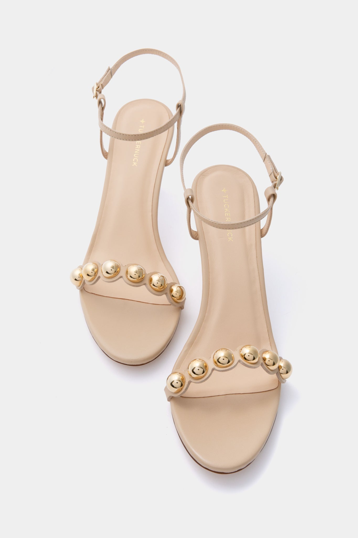 Nude Leather Ava Heels