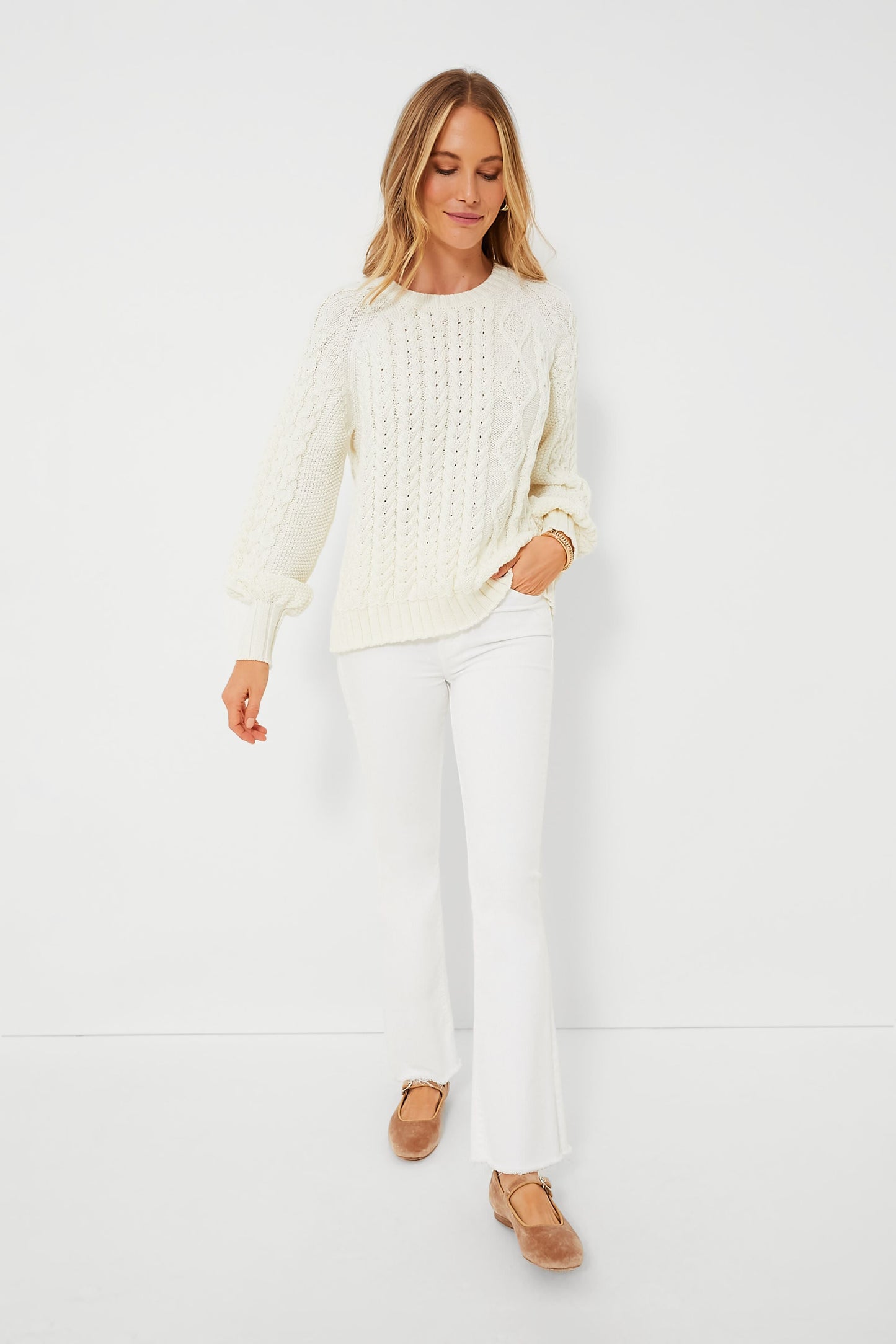 Sea Salt Harmonija Cable Sweater