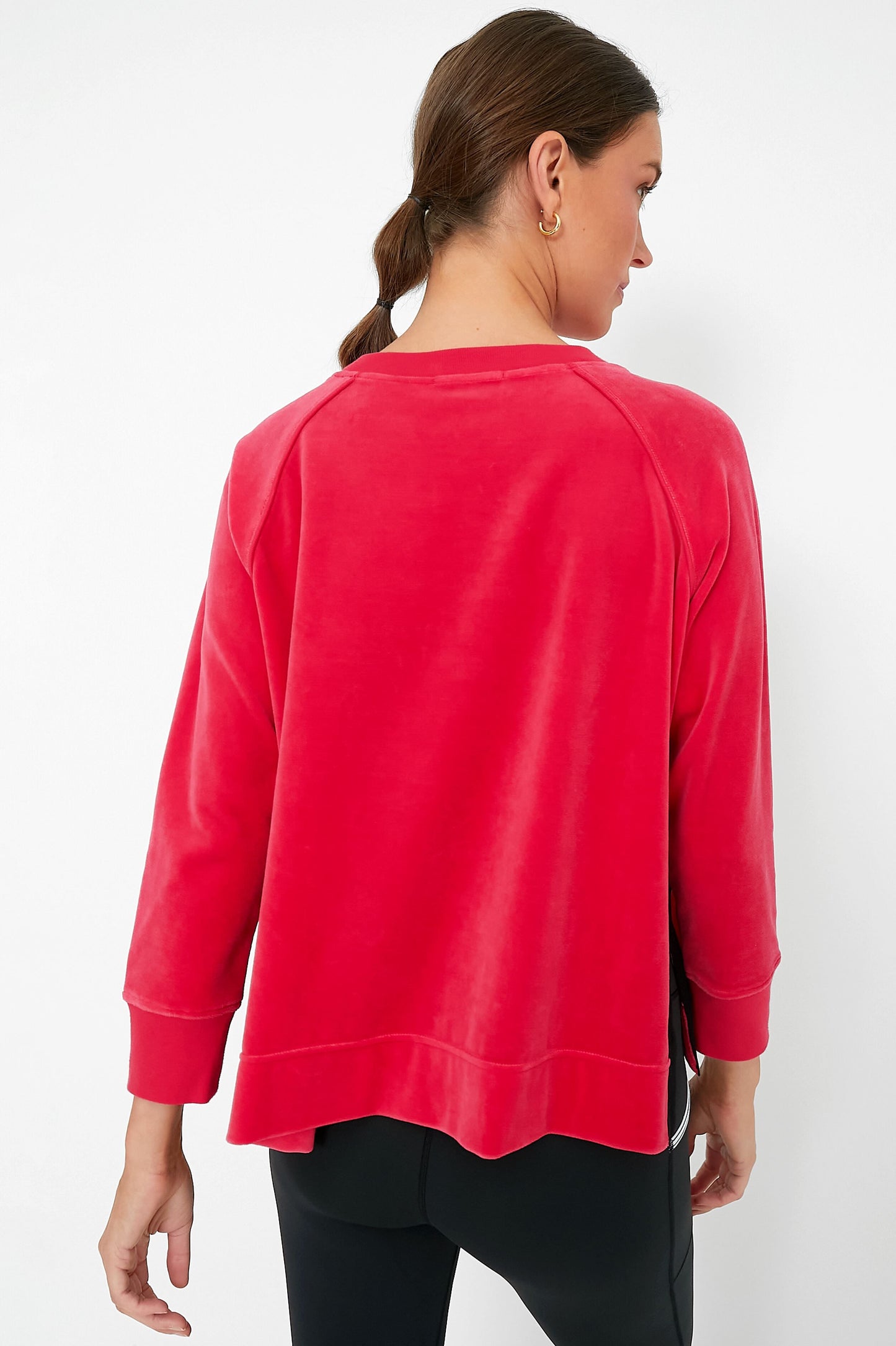 Hot Pink Velour Maggie Pullover