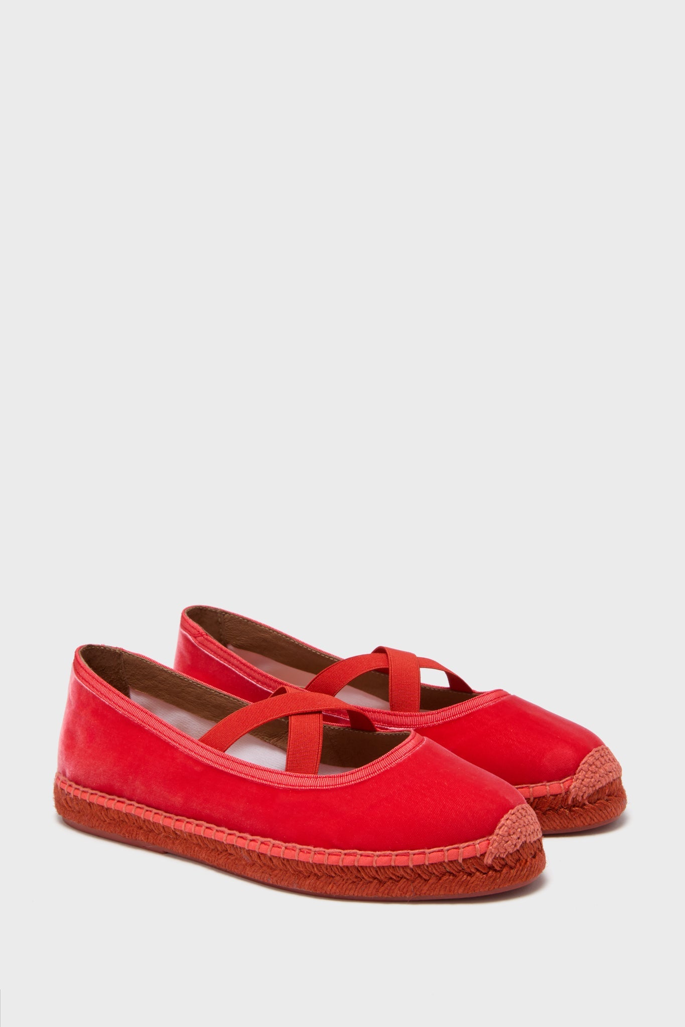Coral Chico Velvet Espadrilles