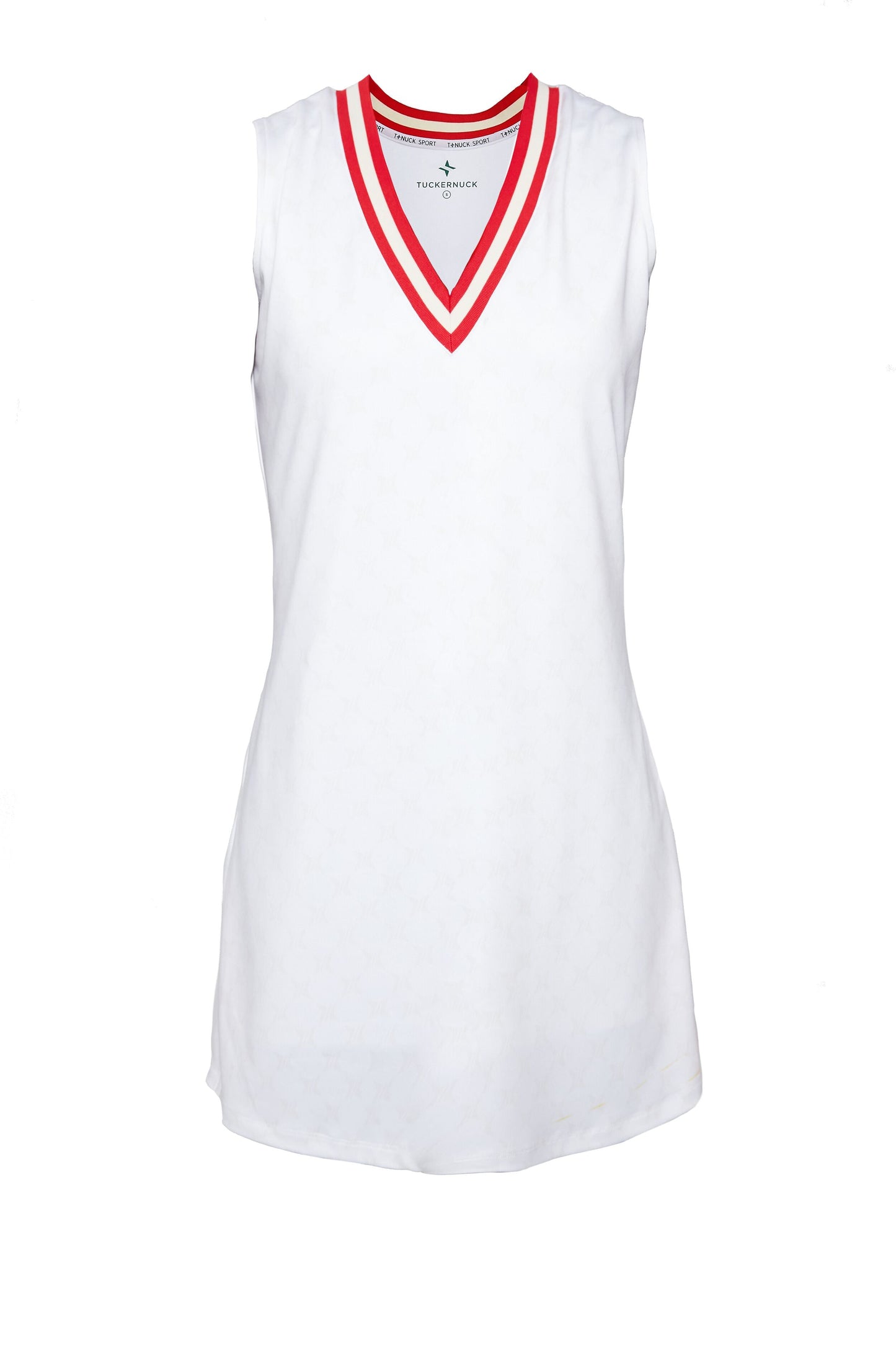 White and Retro Red Suzanne Tennis Dress