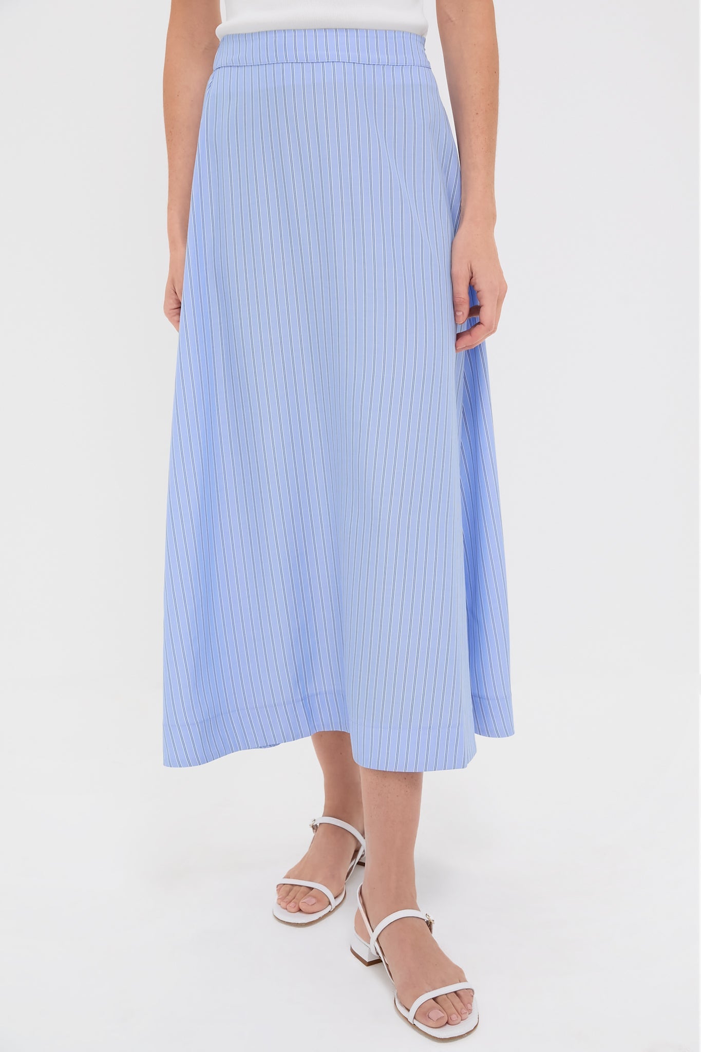 Cornflower Blue Stripe Evelyn Skirt
