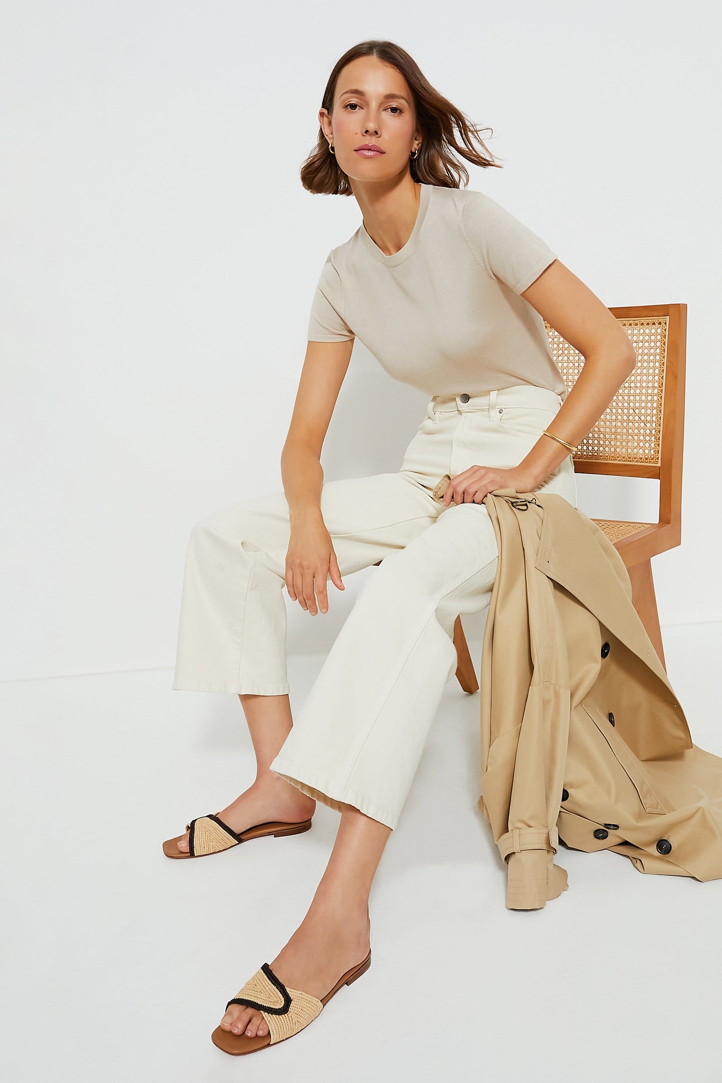 Sandstone Cashmere Silk Blend Katie Tee