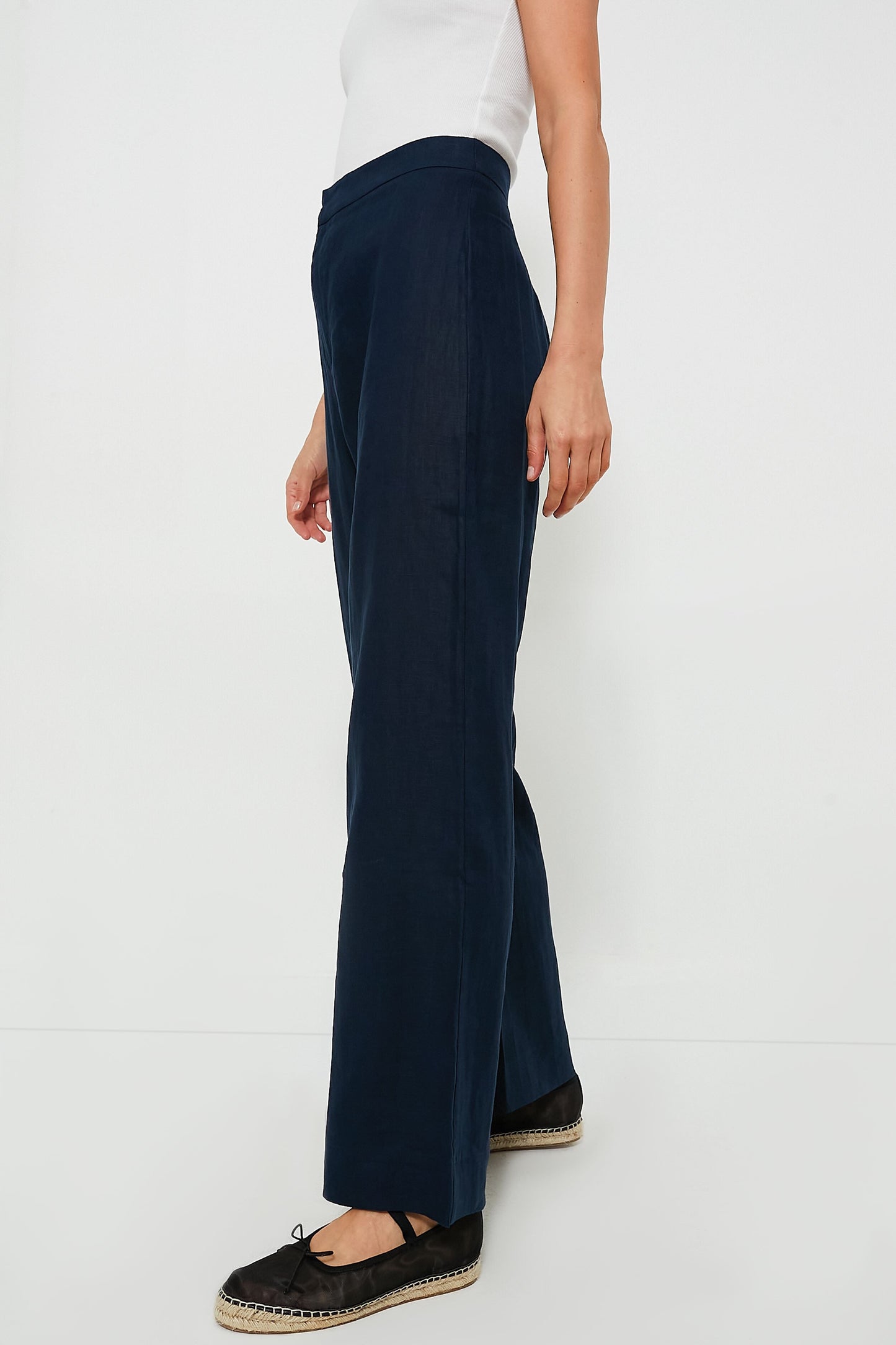Navy Linen Lydia Pants