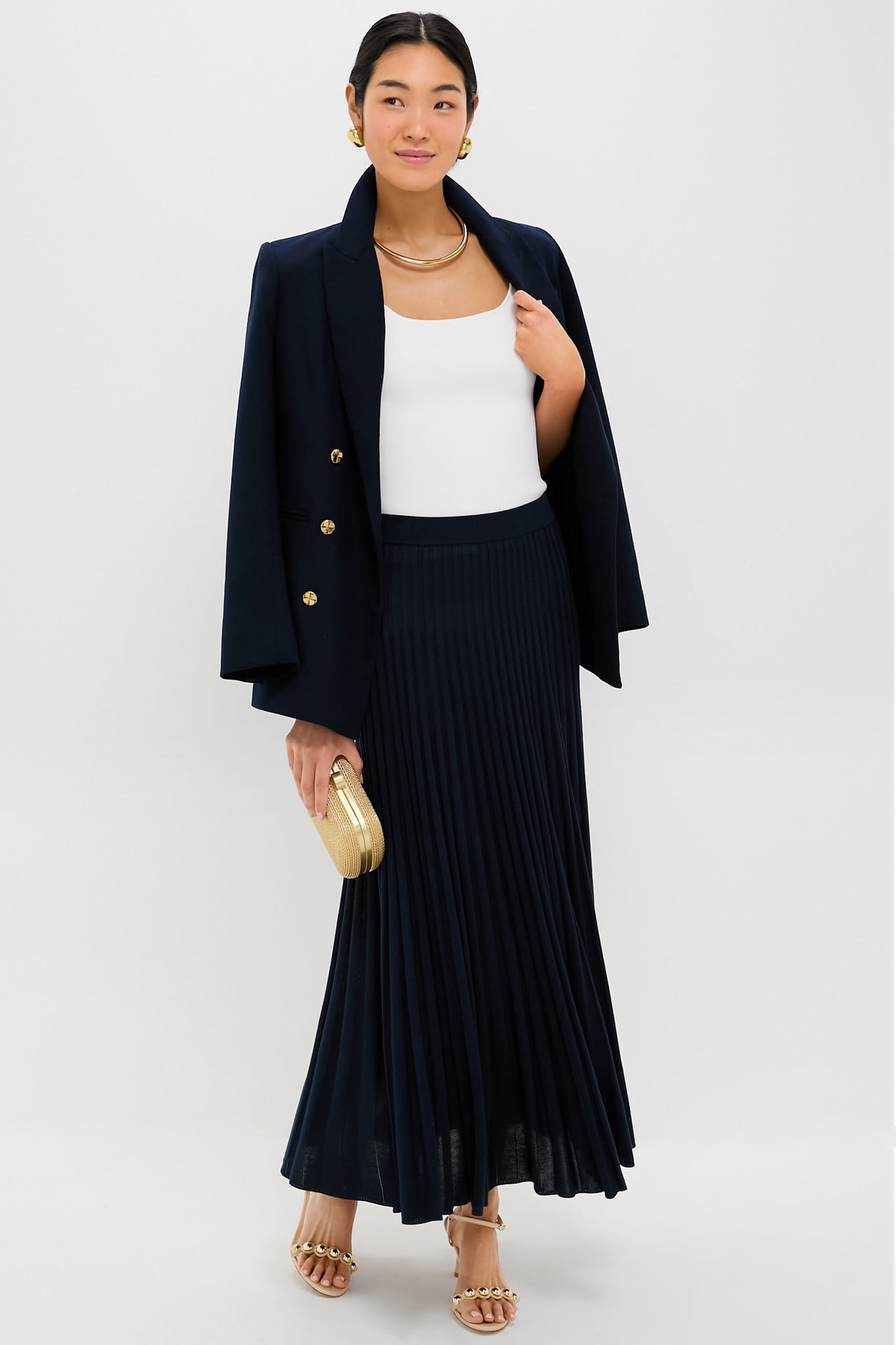 Navy Knit Kenley Skirt