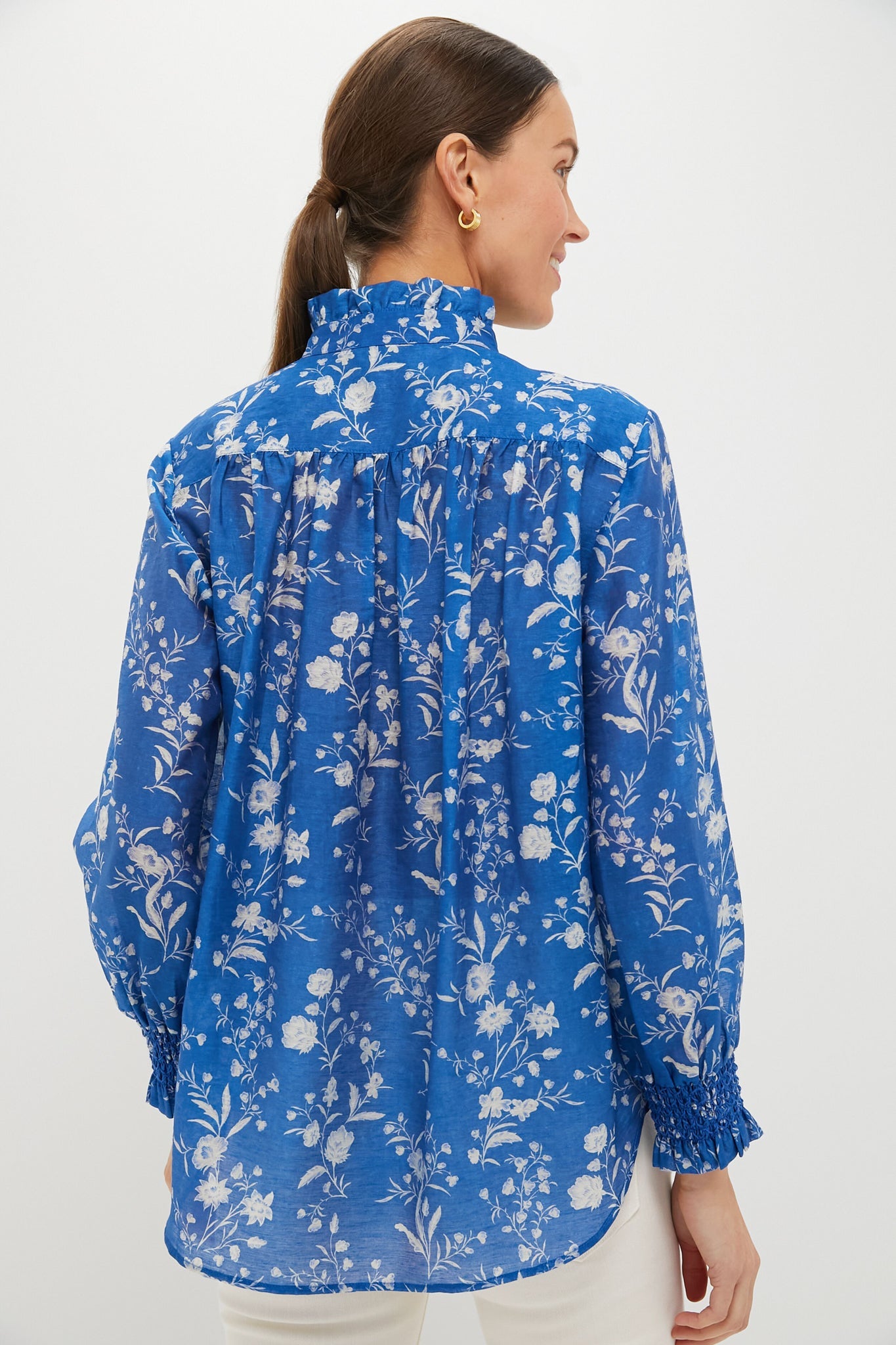 Limoges Floral Teagan Popover Top