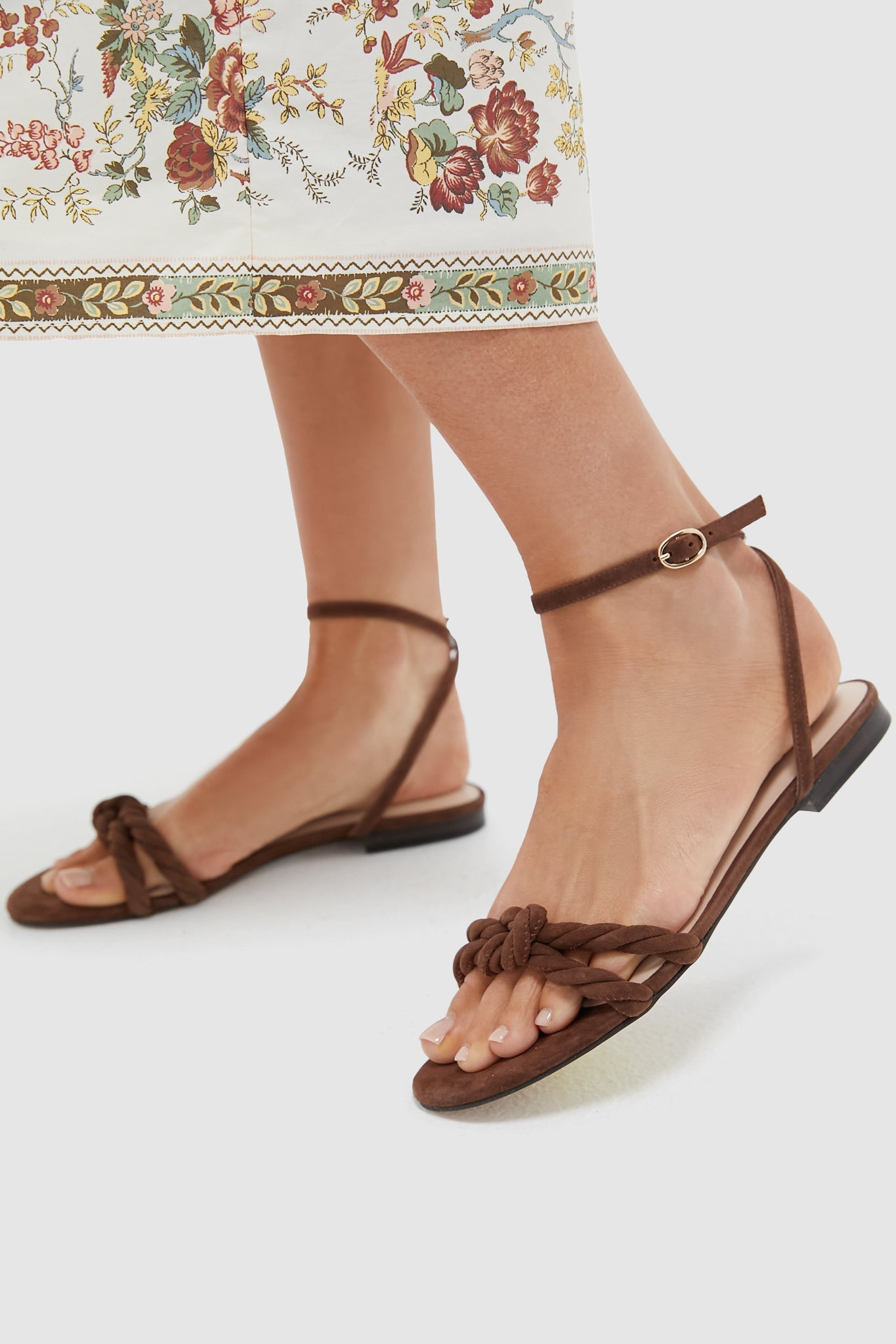Brown Suede Ivy Sandals