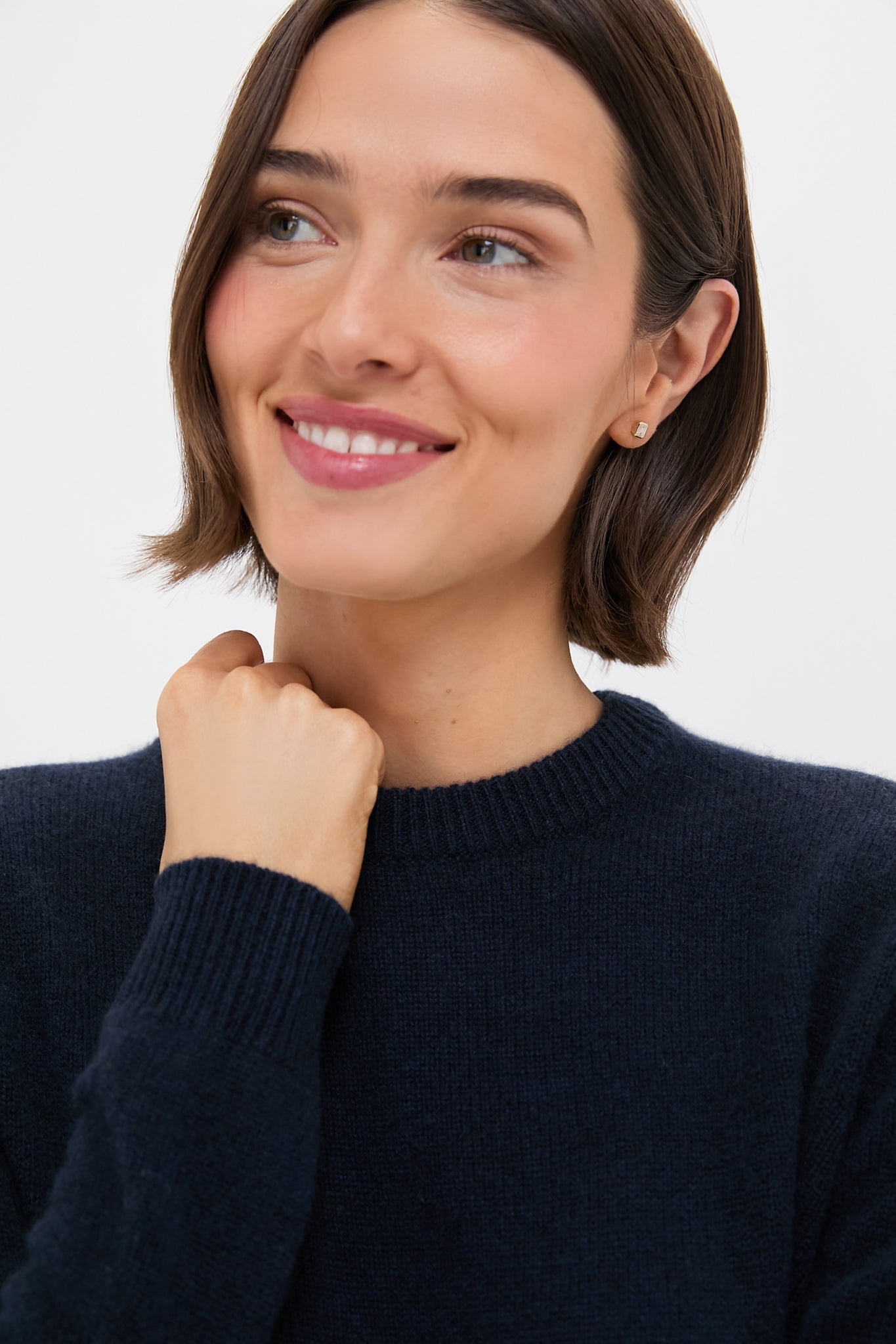 Navy Bodie Boyfriend Cashmere Crewneck Sweater