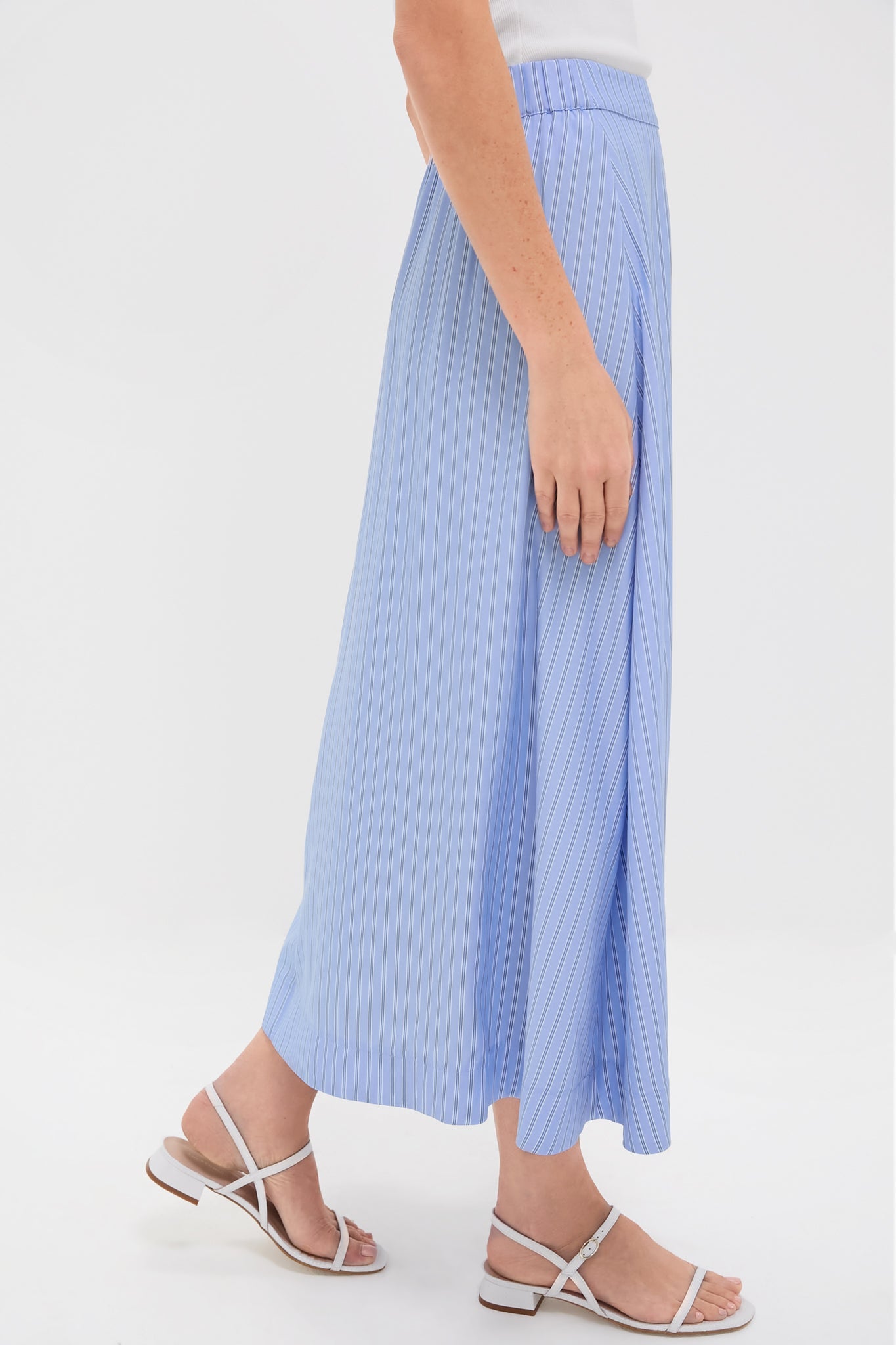 Cornflower Blue Stripe Evelyn Skirt