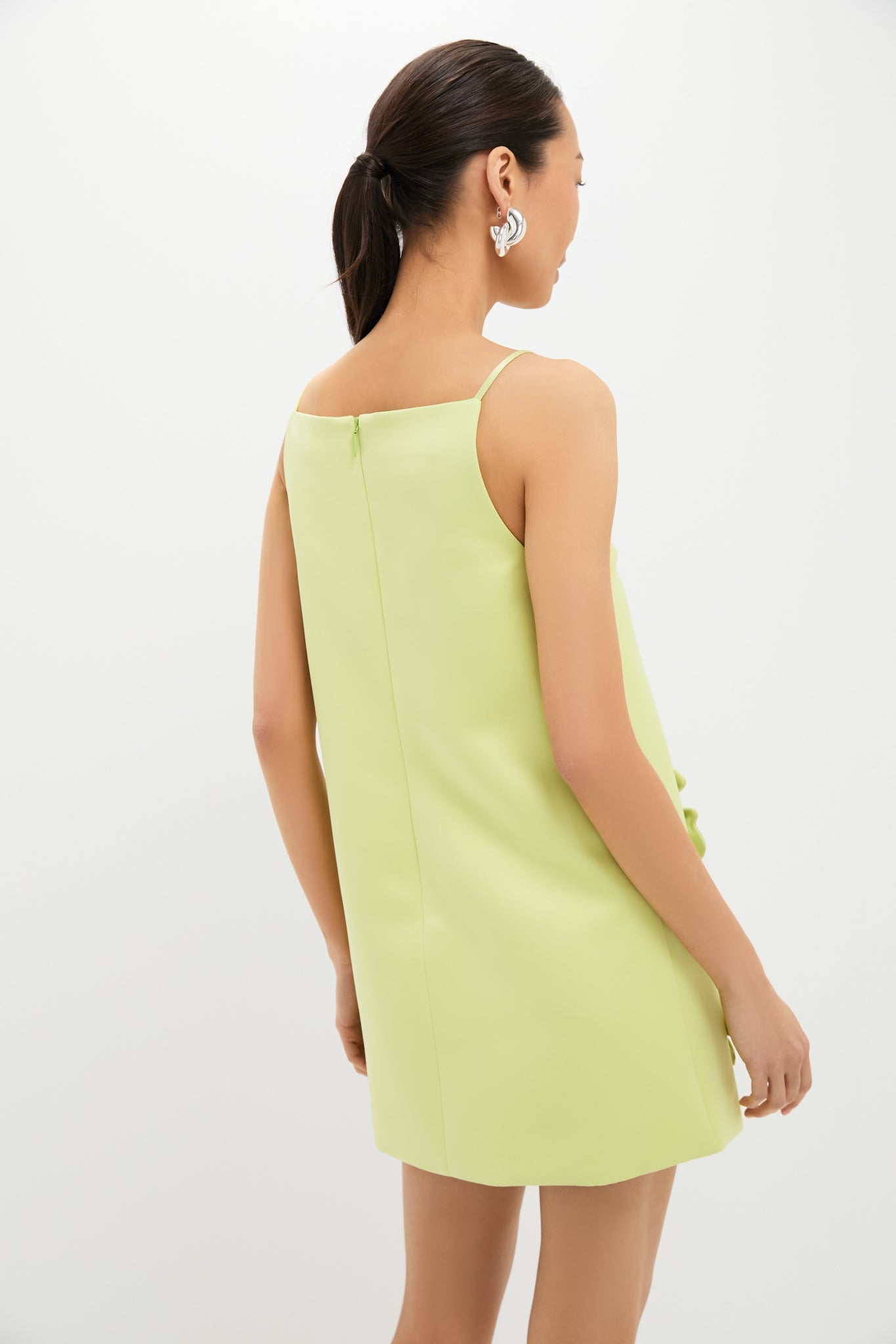 Chartreuse Leia Petal Mini Dress