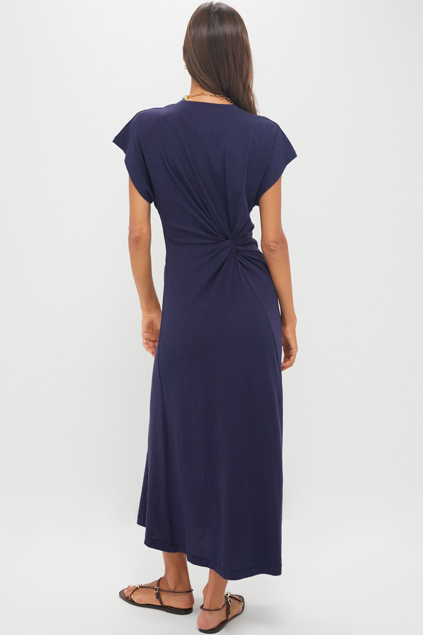 Navy Volta Twist Midi