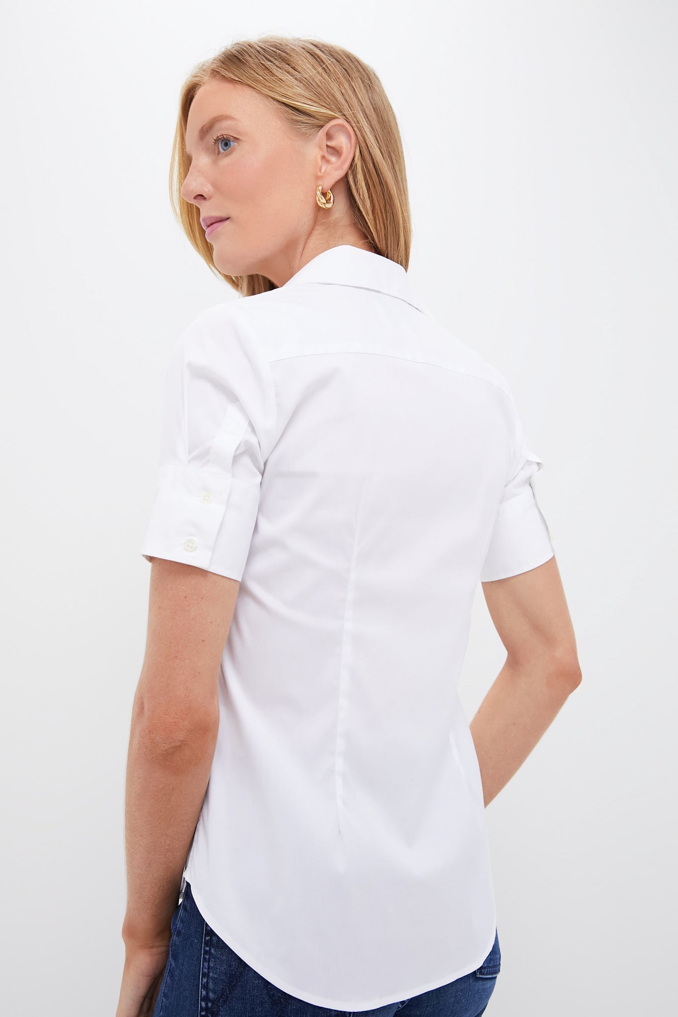 White Short Sleeve Essentials Shirt