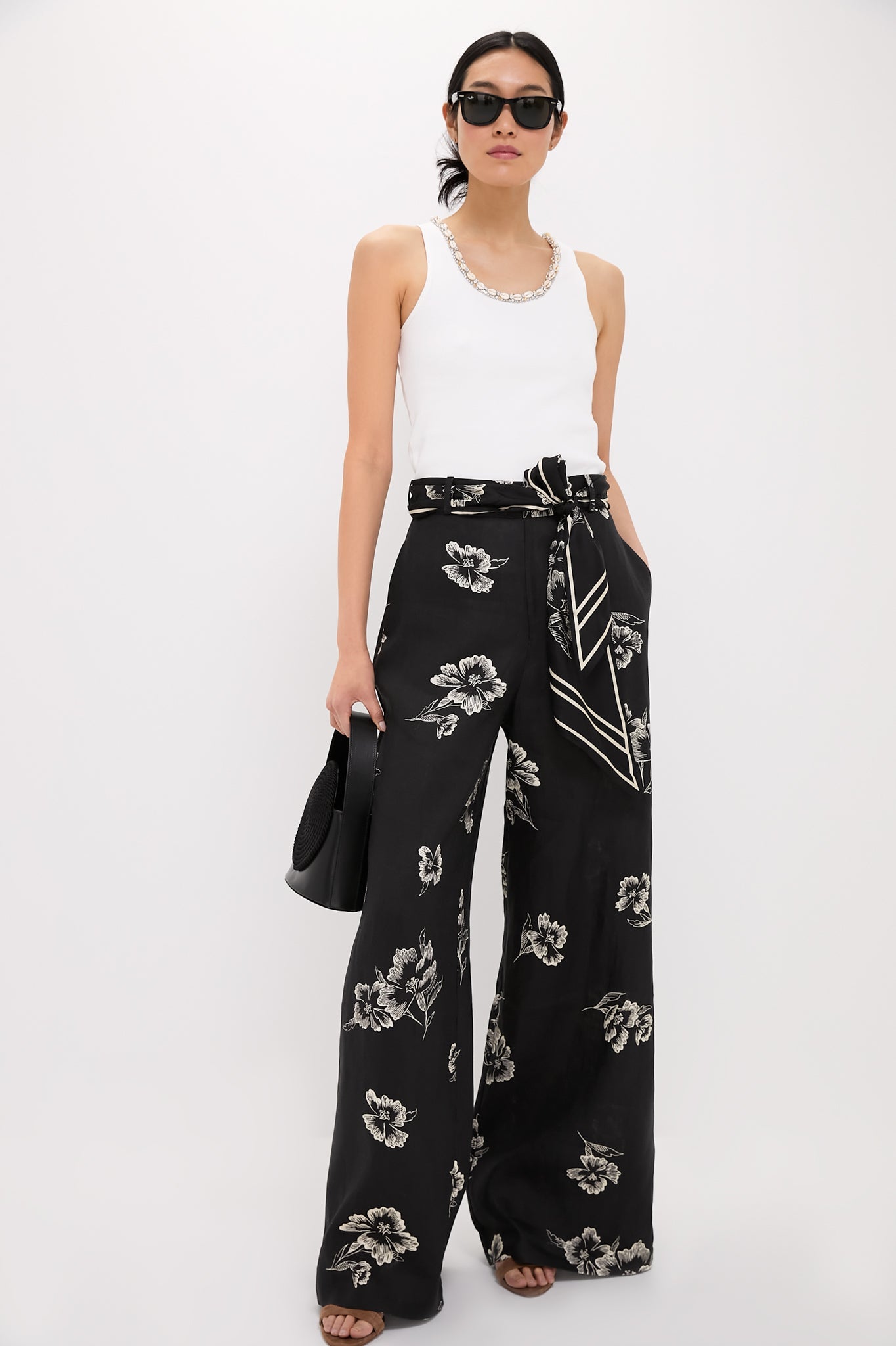 Black Poppy Wideleg Pant