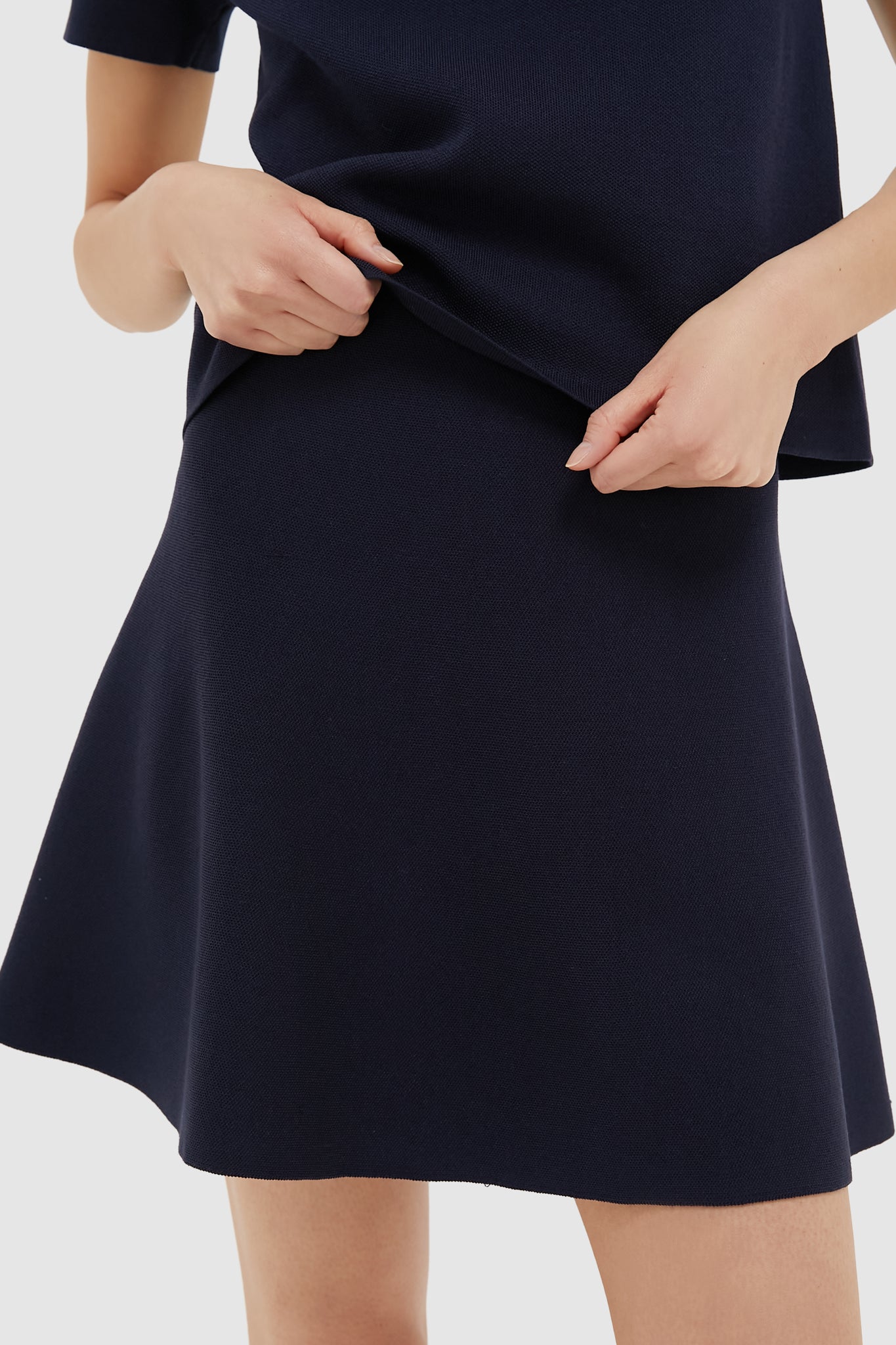 Navy Knit Miley Skirt