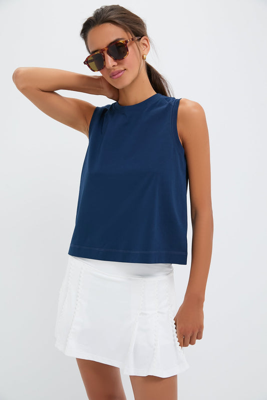 Navy Cotton Sasha Tank