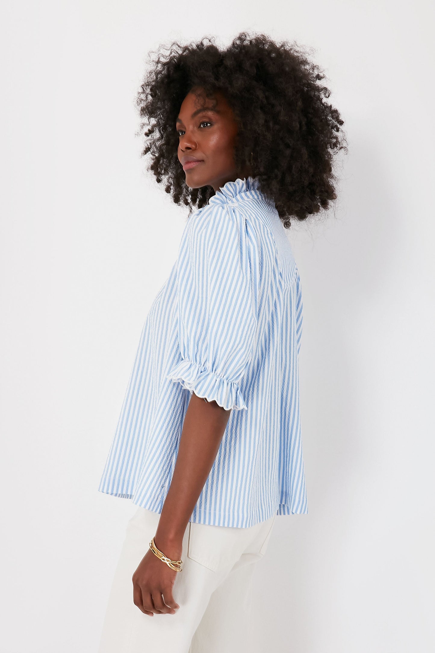 Blue Stripe Selena Blouse