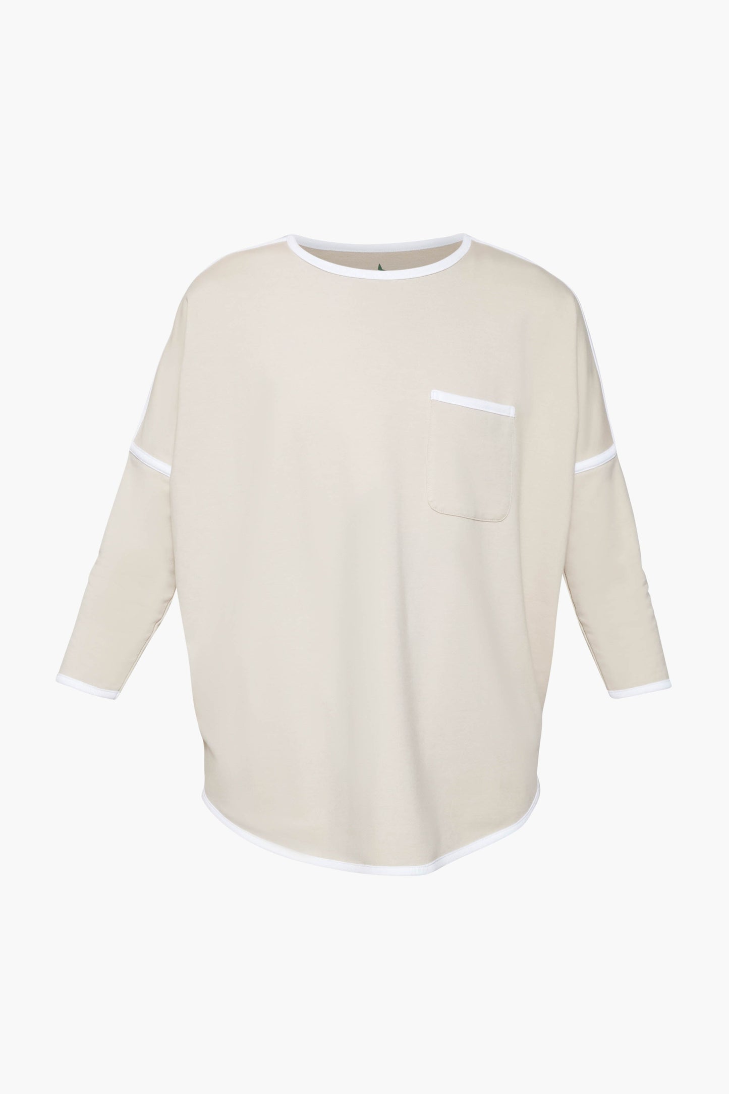Sand and White Terry Farah Pullover