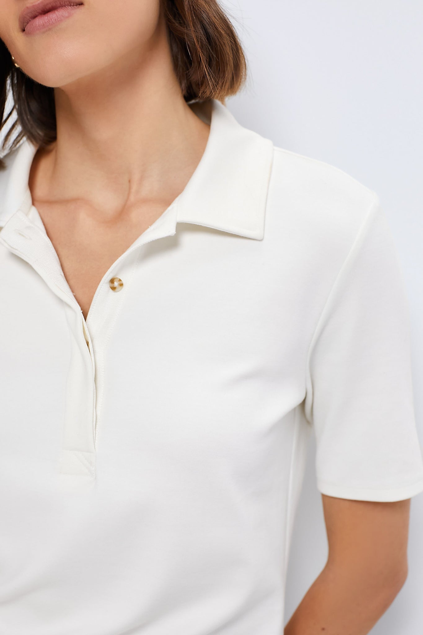 White Adler Interlock Polo