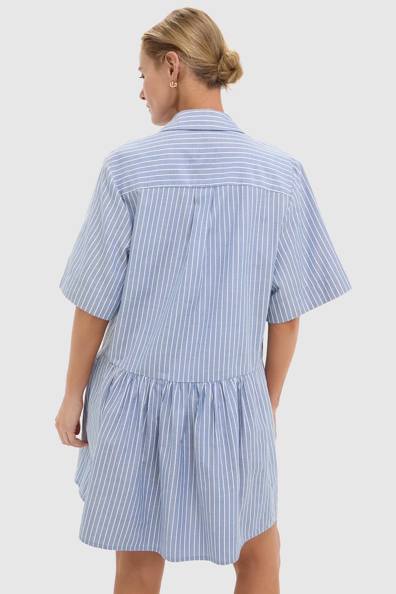 Blue Stripe Piper Shirt Dress