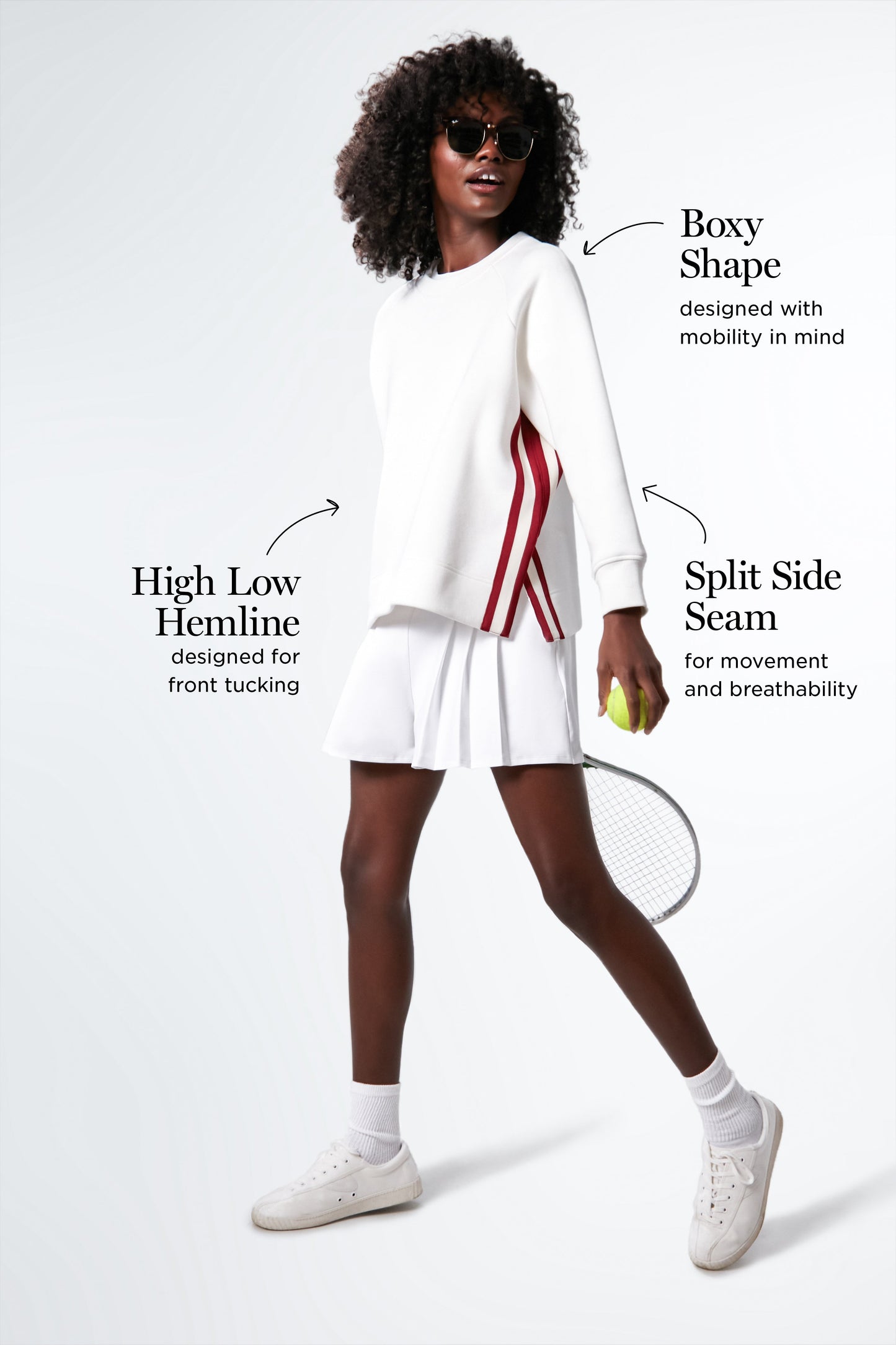 Retro Red and White Maggie Pullover